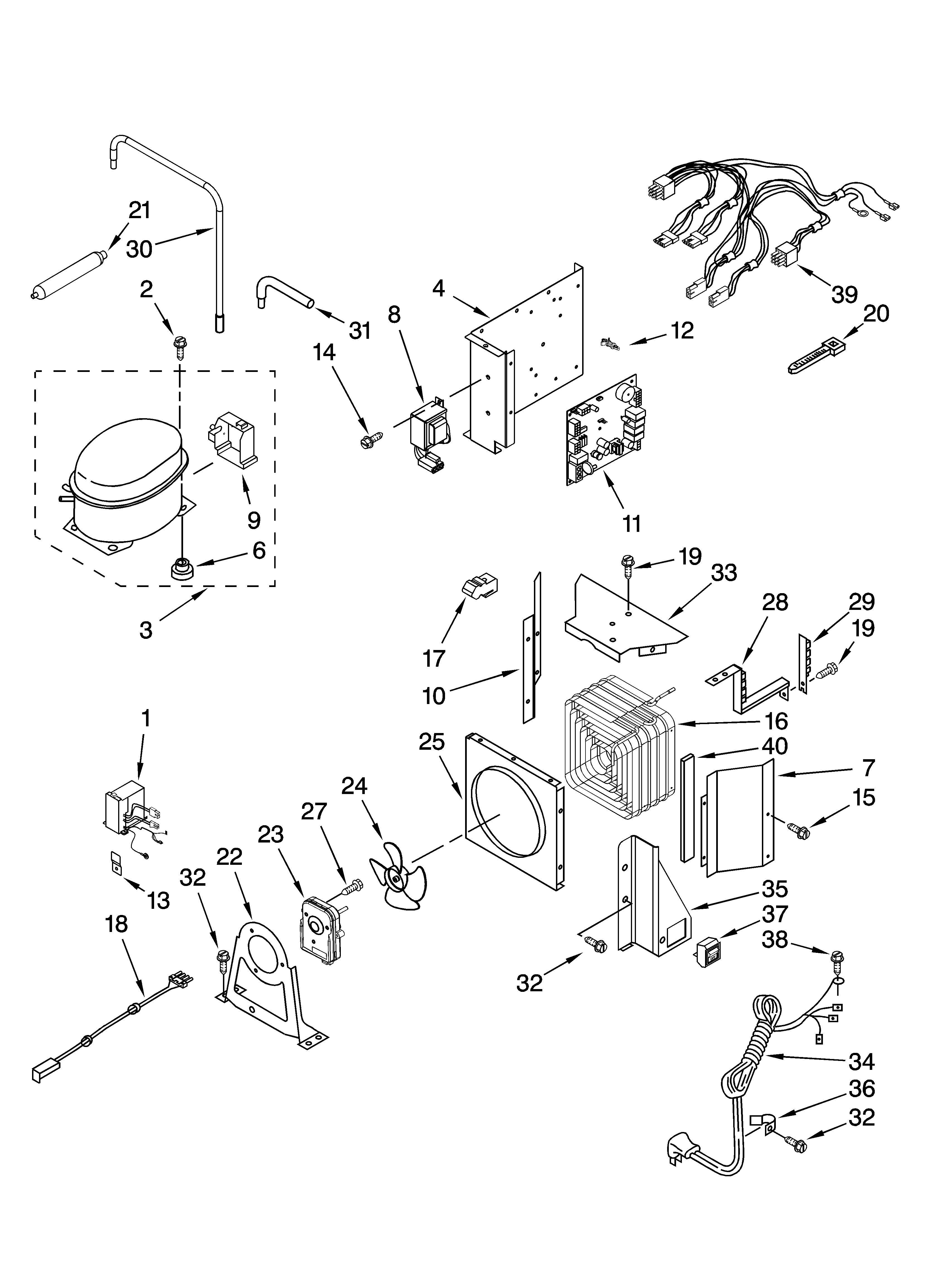 KitchenAid KBLC36FTS03 upper unit parts diagram
