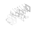 Whirlpool RBS245PRQ02 oven door parts diagram