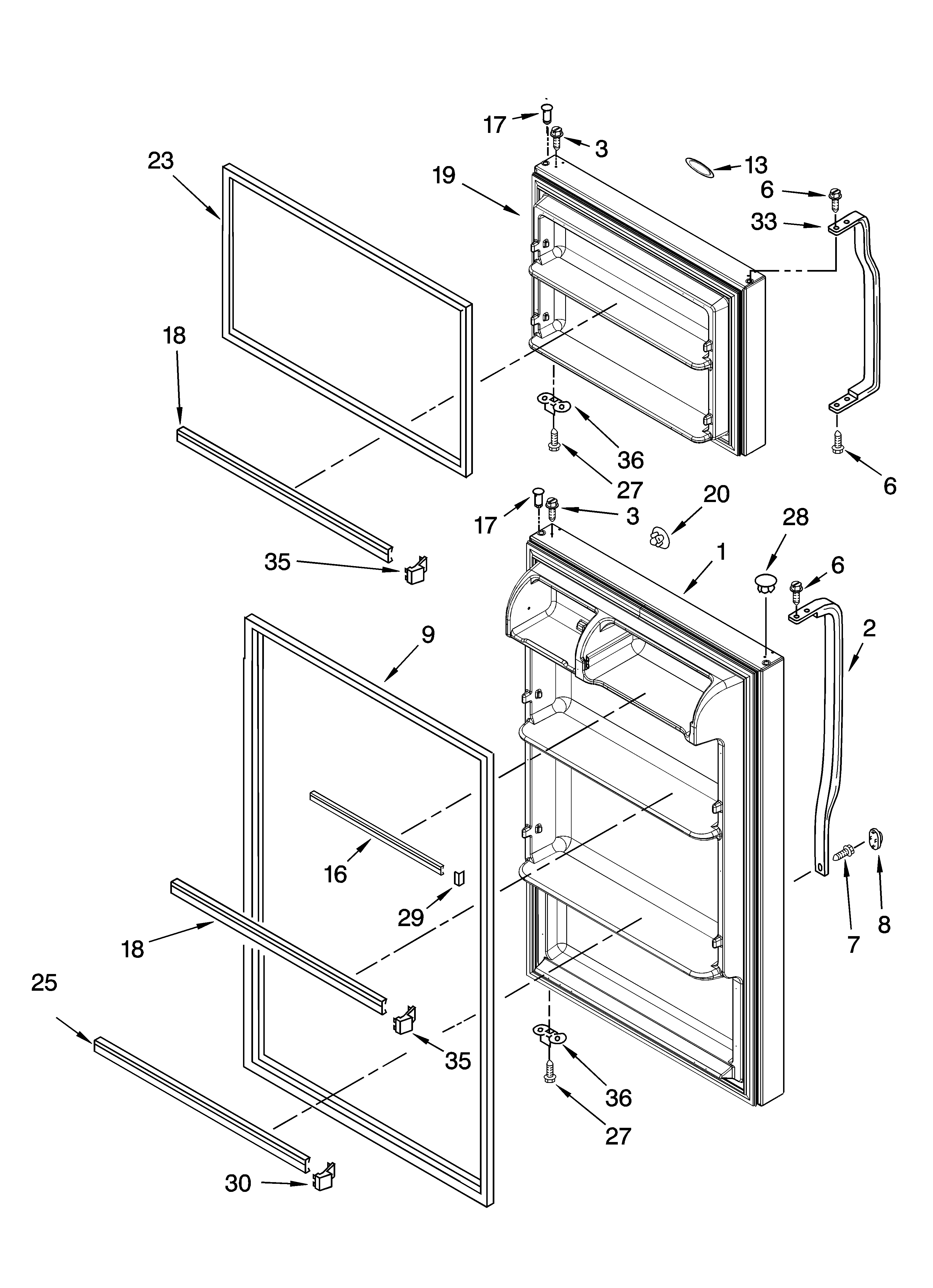 Estate TT14DKXSQ01 door parts diagram