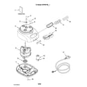 KitchenAid 5KFPM770BAC1 motor and housing parts diagram