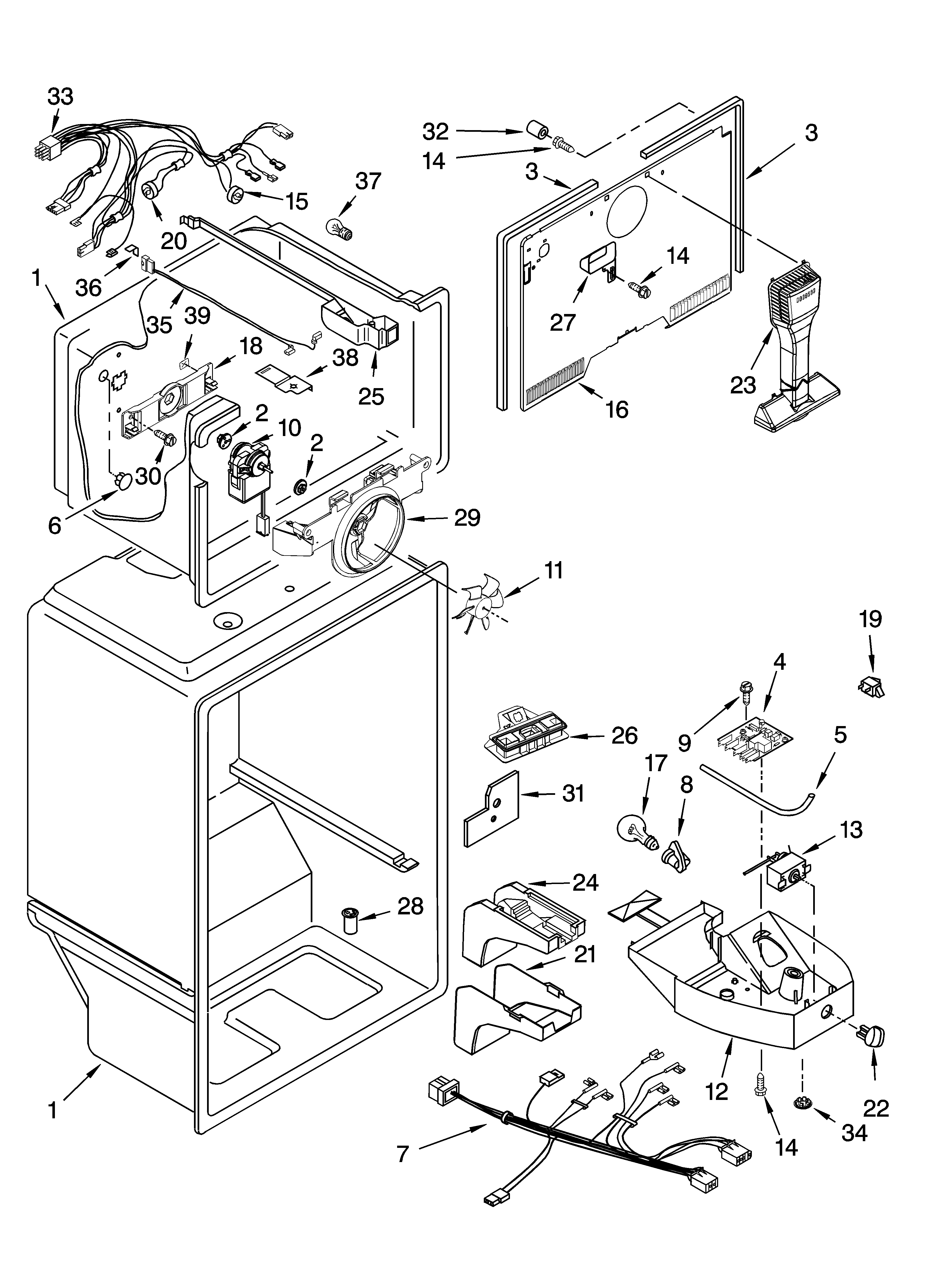 Gladiator GARF19XXVK01 liner parts diagram