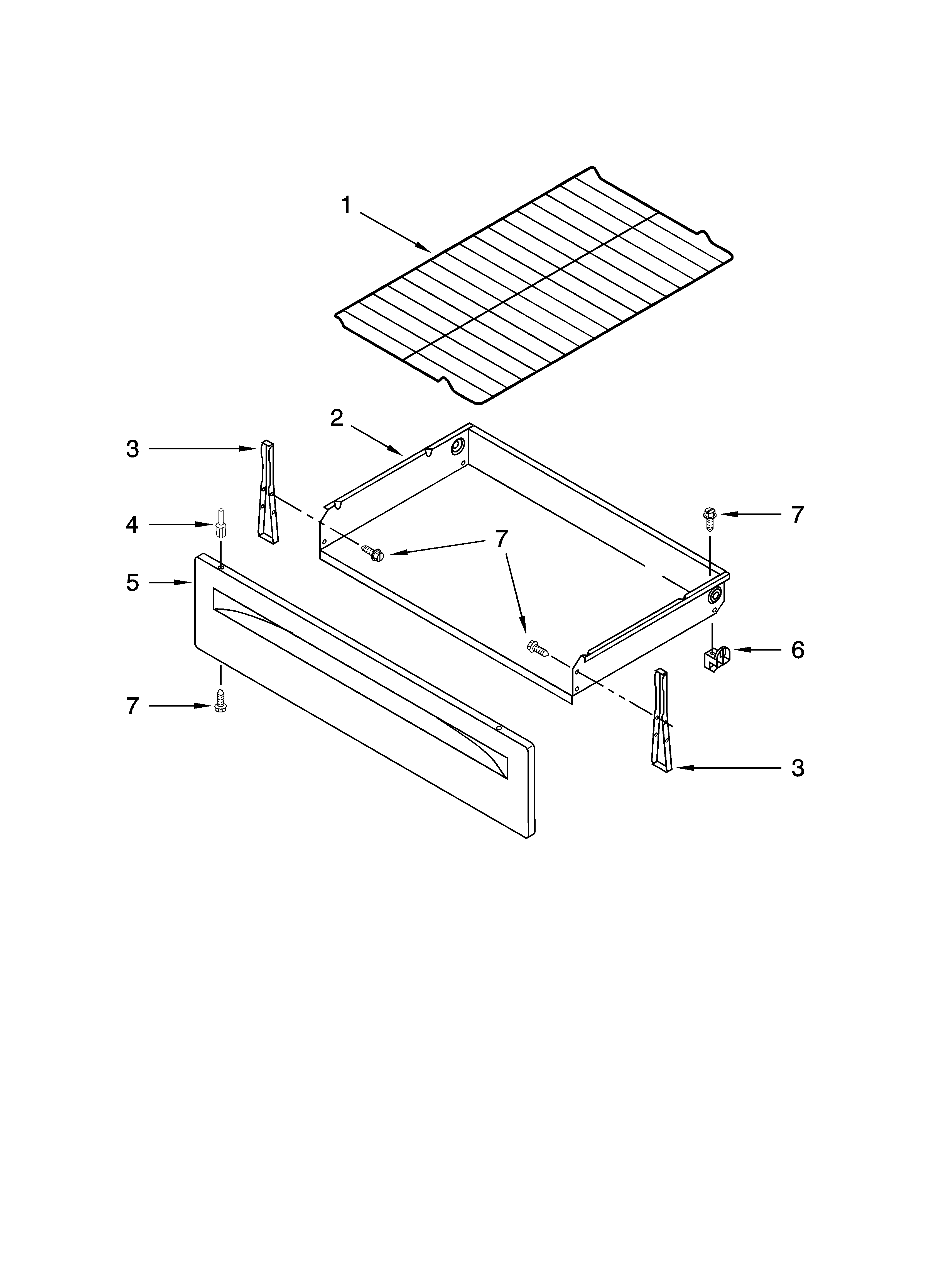 Inglis IRE32303 drawer & broiler parts diagram