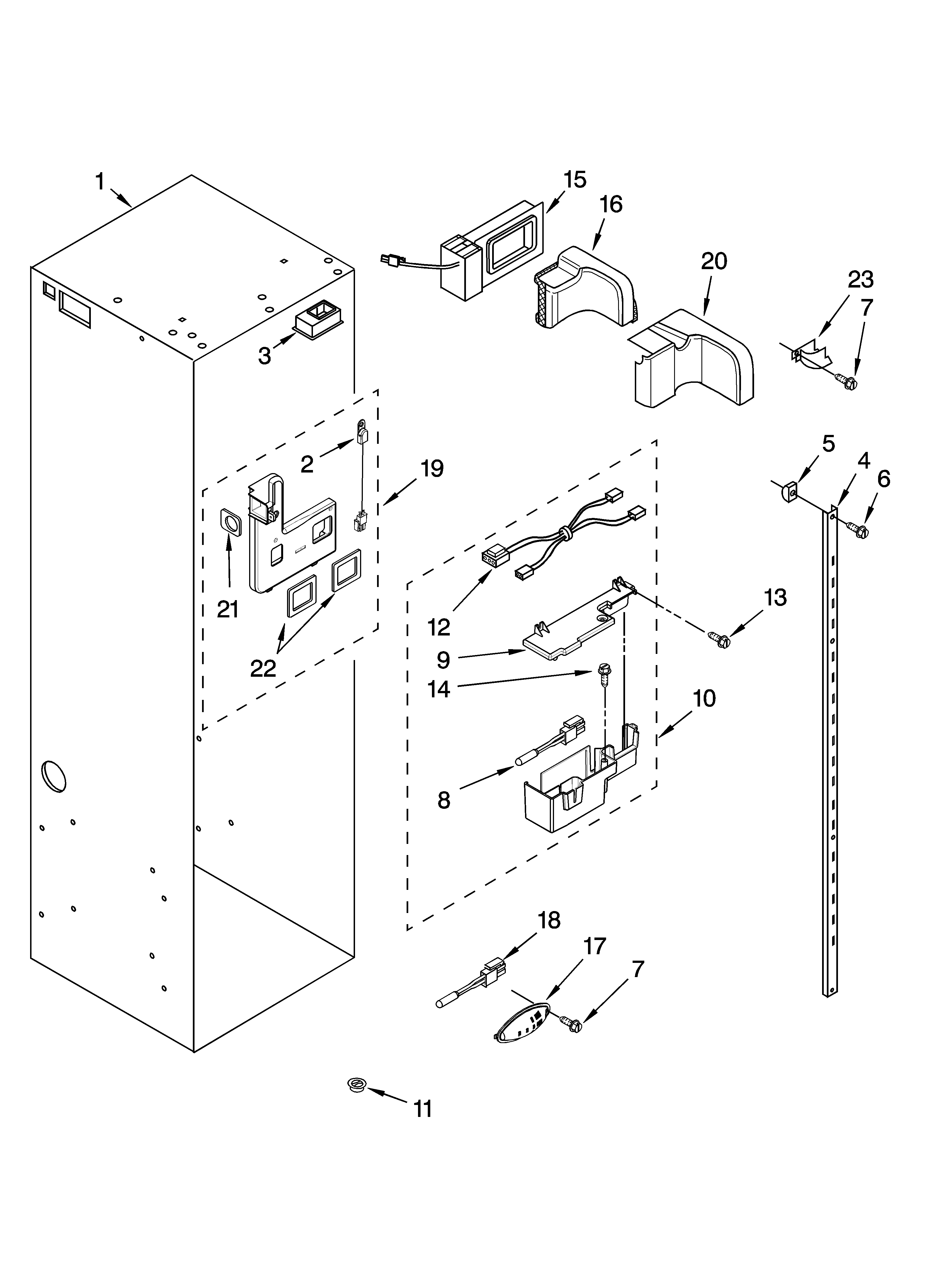 KitchenAid KSSS36FTX02 refrigerator liner parts diagram