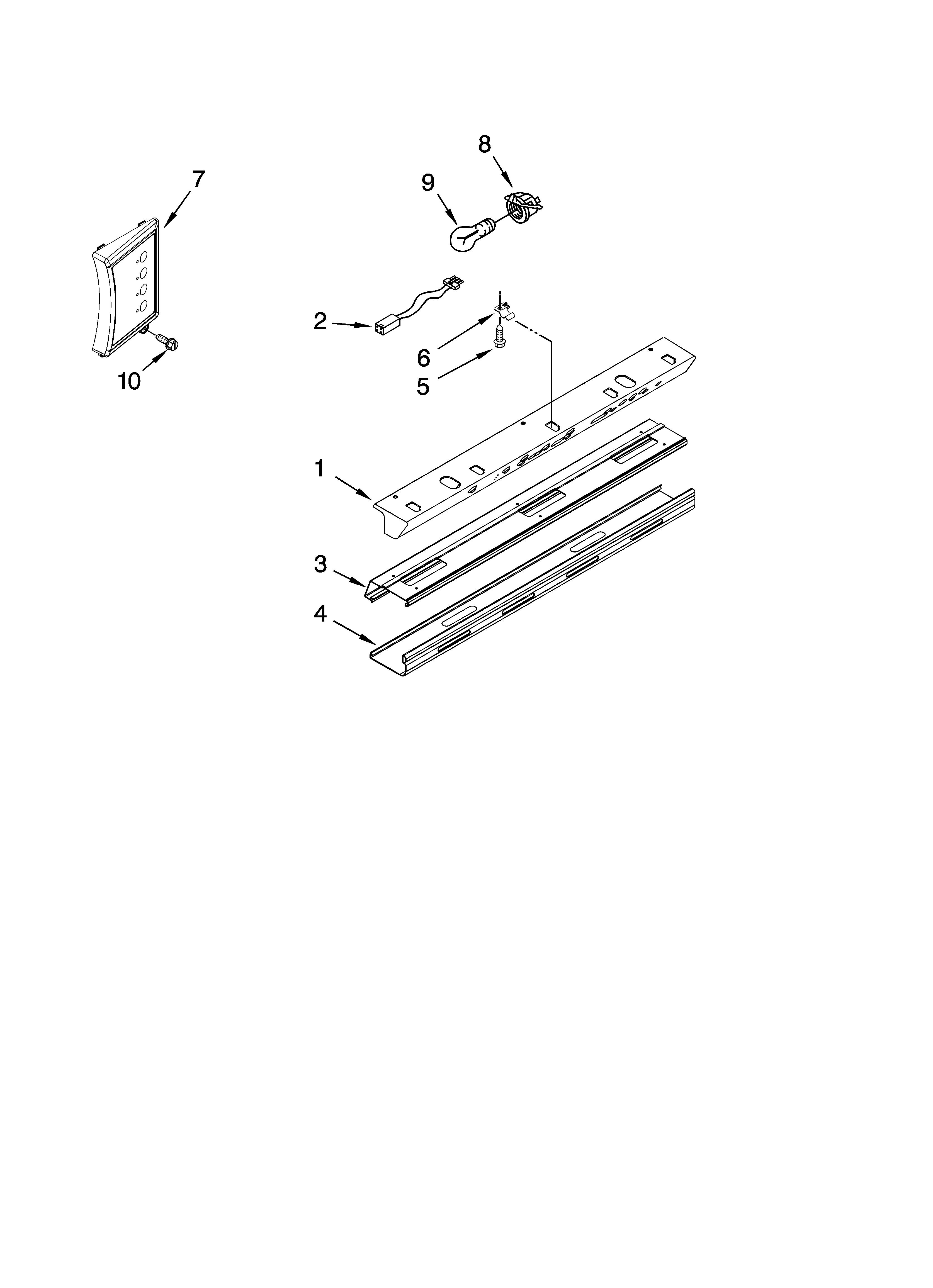 KitchenAid KSSS36FTX02 control panel parts diagram