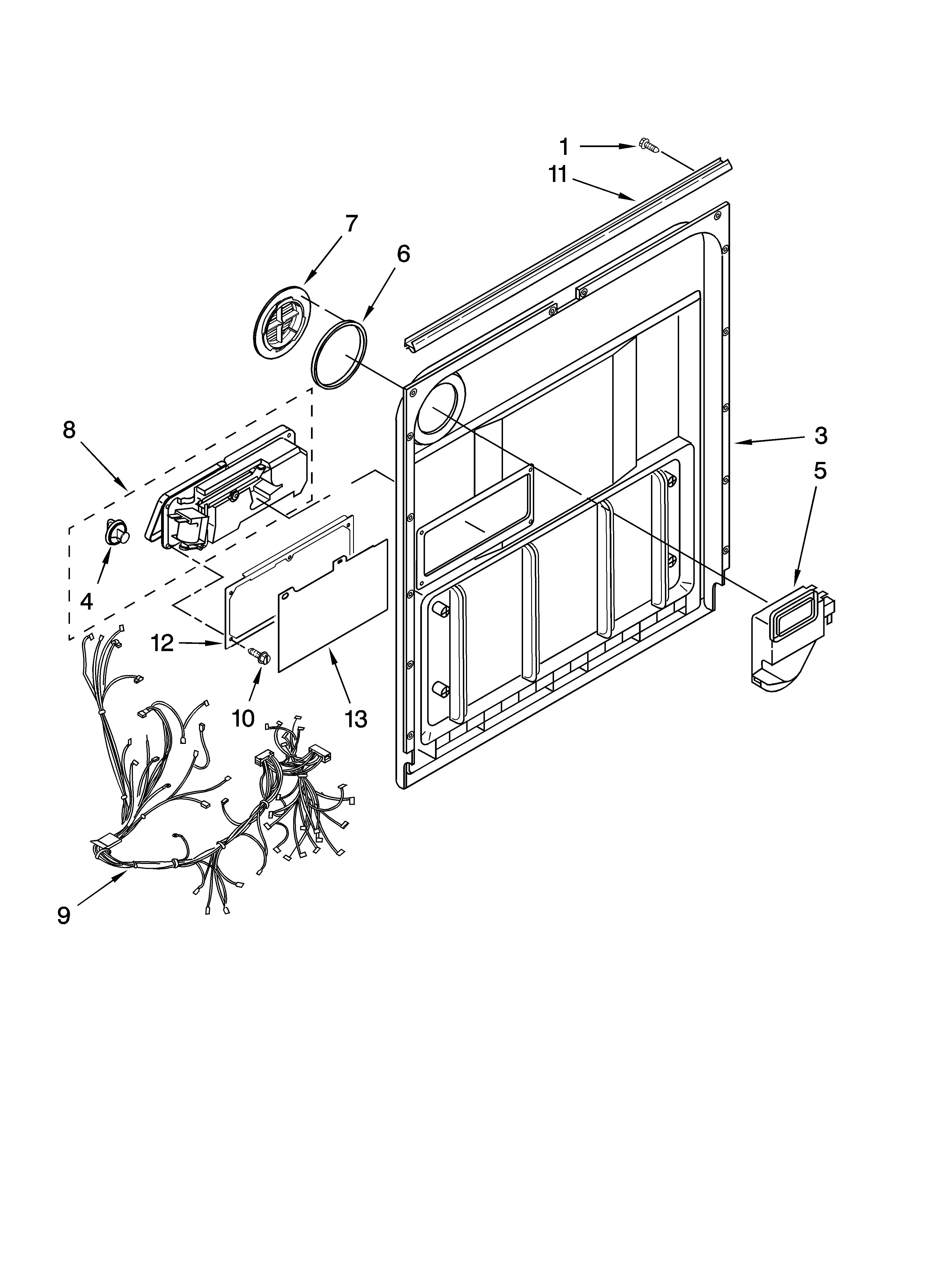 Estate TUD8750SD2 door and latch parts diagram