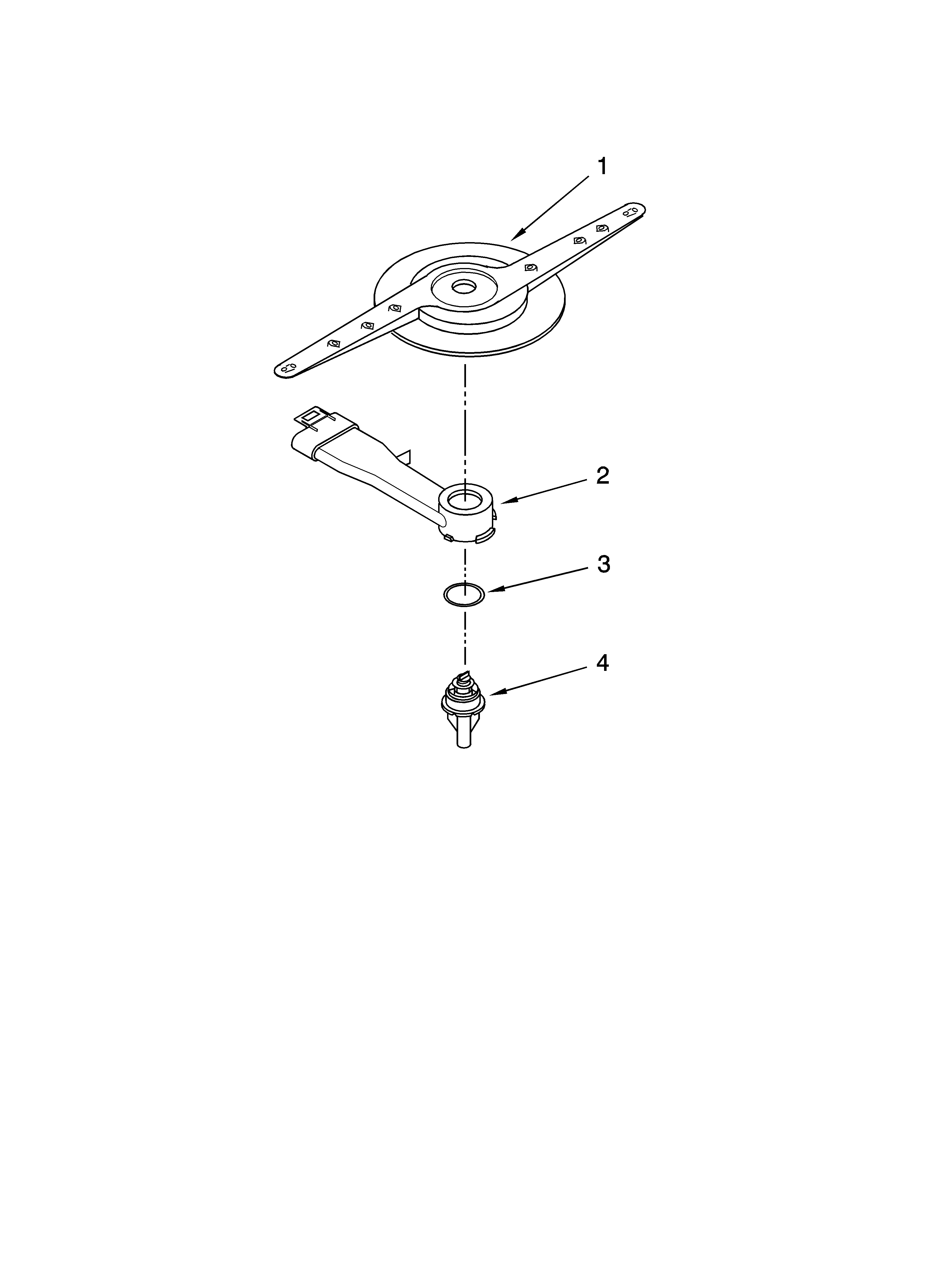 Estate TUD8750SD2 lower washarm parts, optional parts (not included) diagram