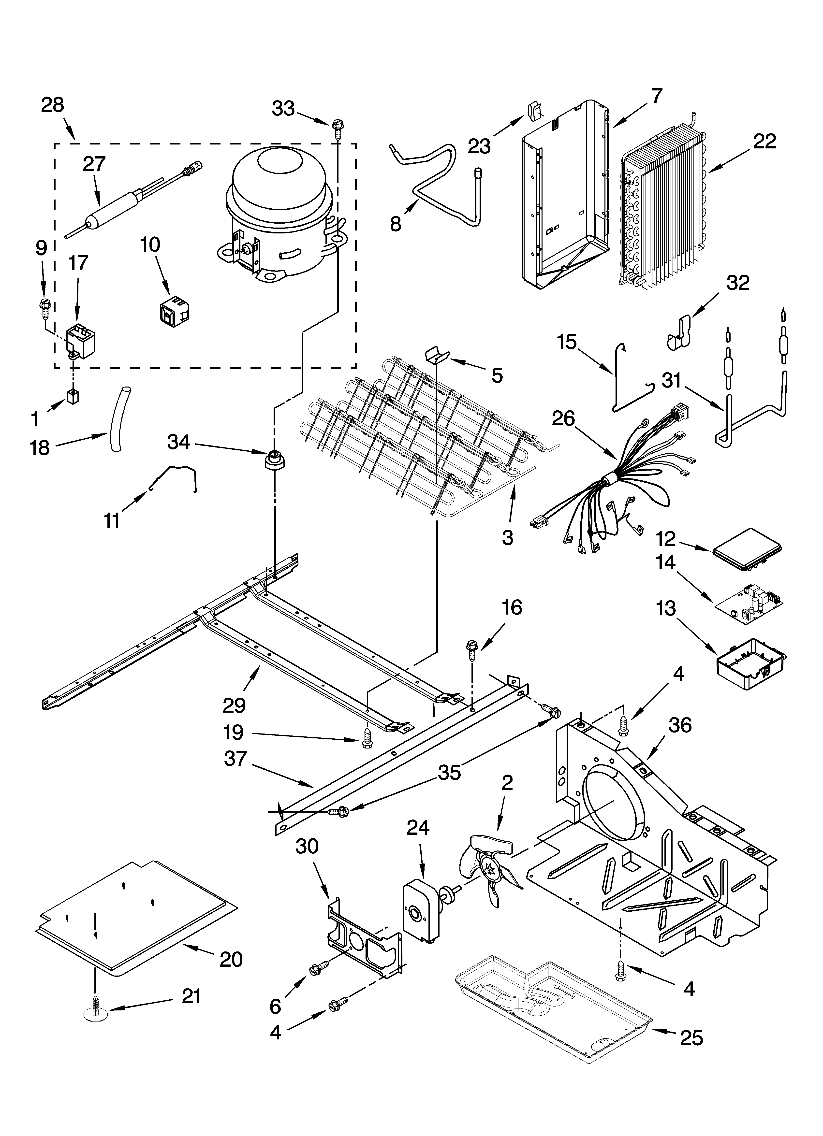 Whirlpool 6ED2FHGXVA00 unit parts diagram