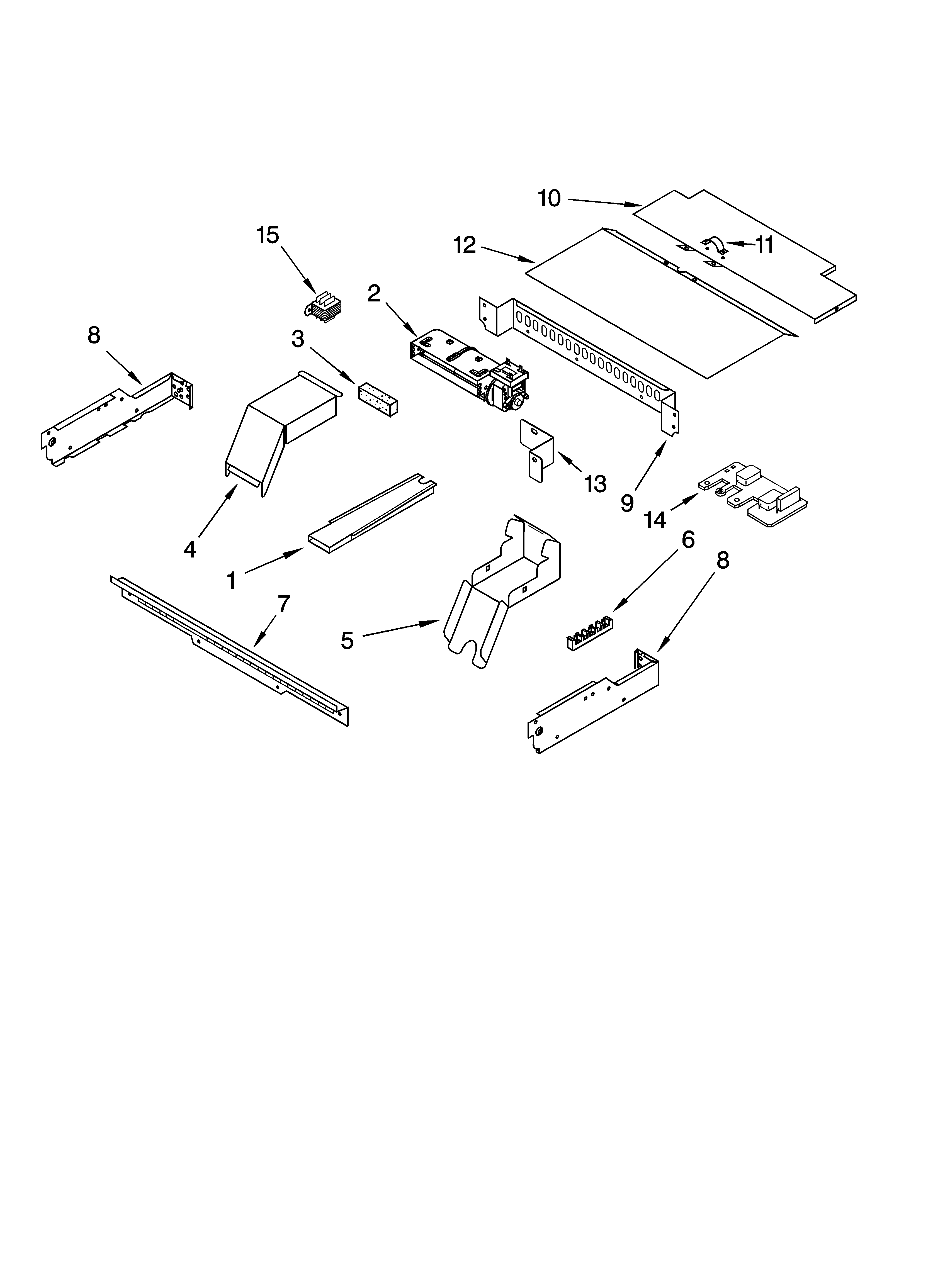 Whirlpool GBD279PVS00 top venting parts, optional parts diagram