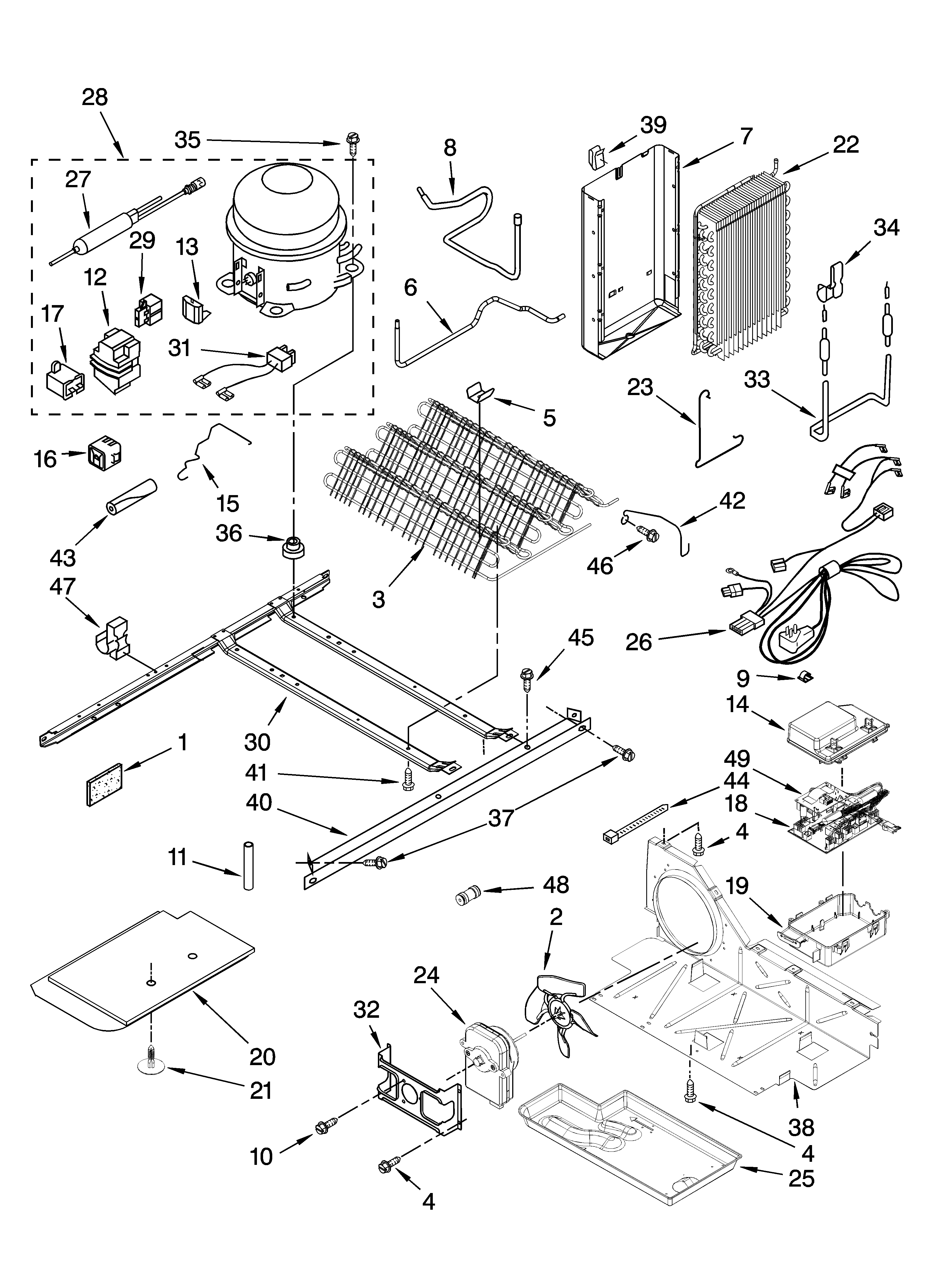 Whirlpool GD5VVAXTY00 unit parts diagram