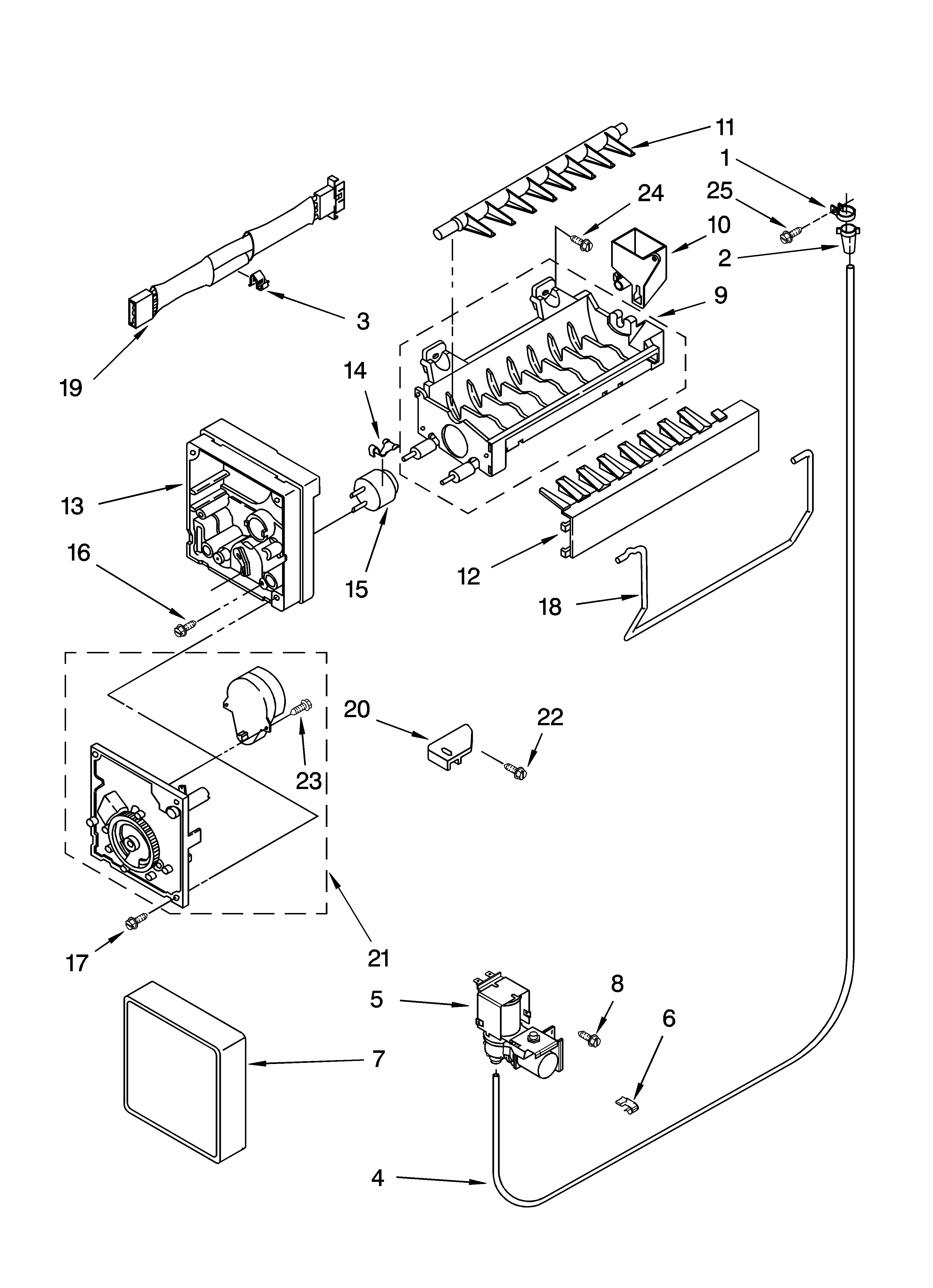Whirlpool GR2FHMXVS01 icemaker parts diagram