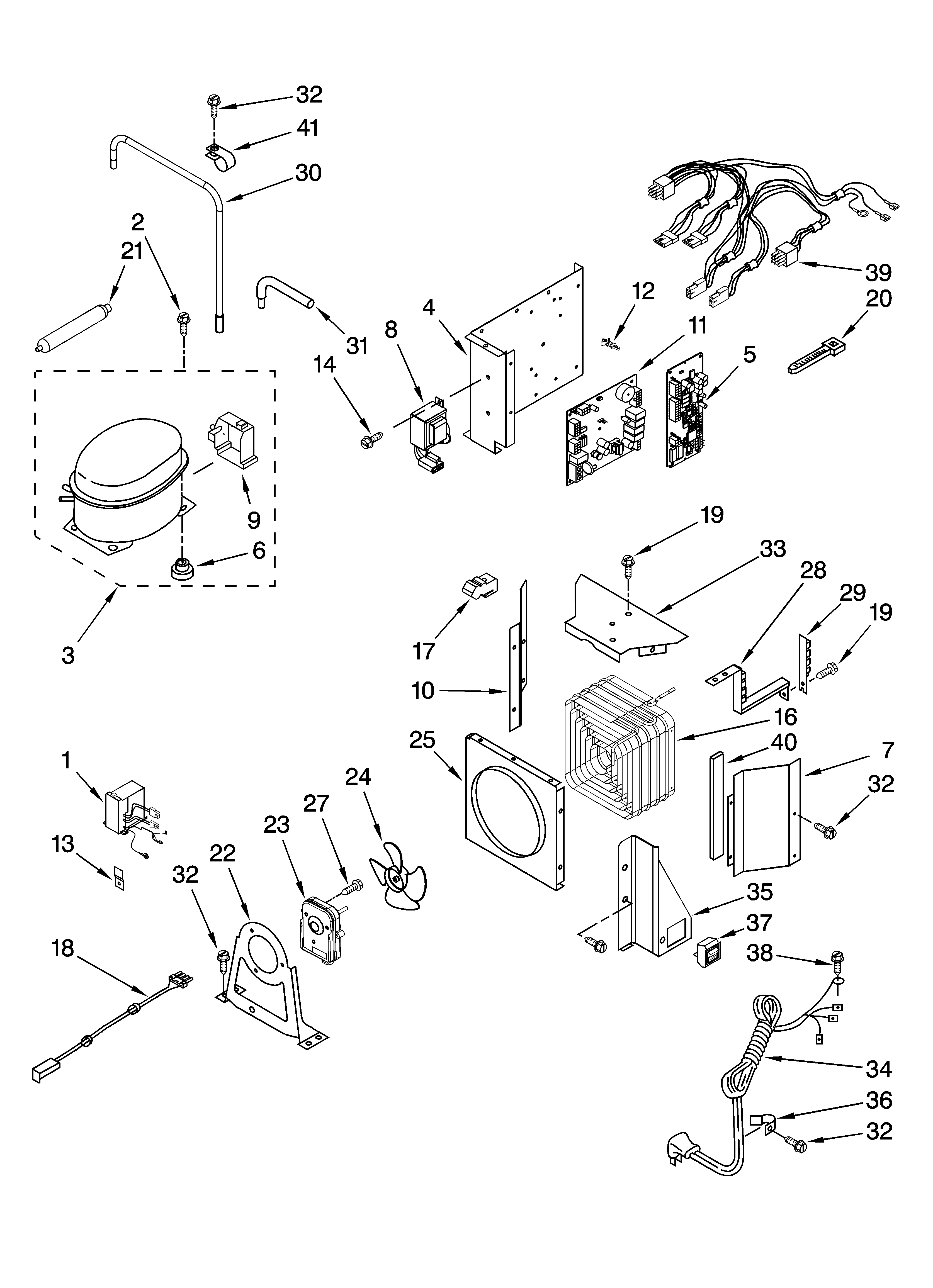 KitchenAid KBFO42FTX03 upper unit parts diagram
