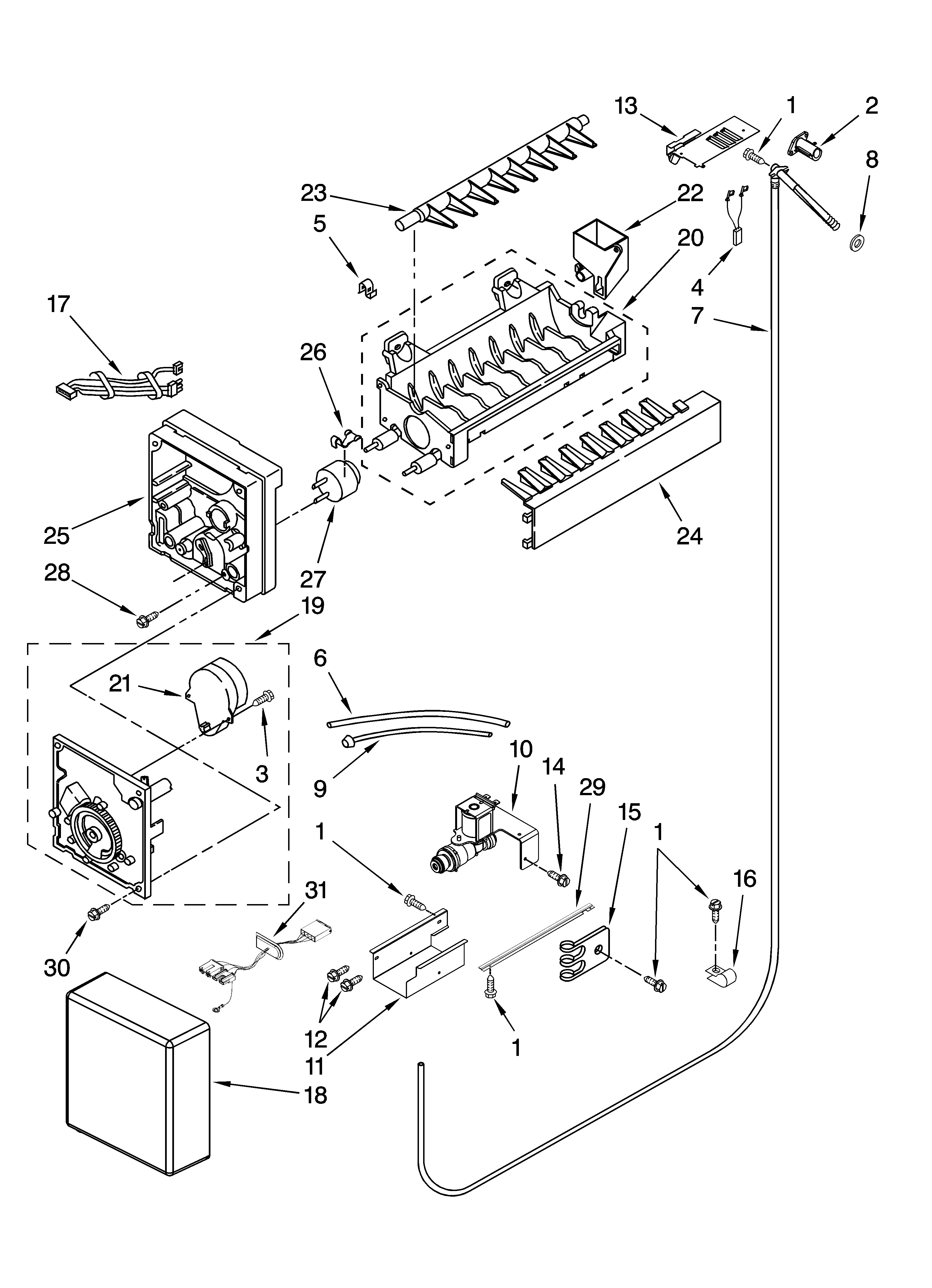 KitchenAid KBFO42FTX03 icemaker parts diagram