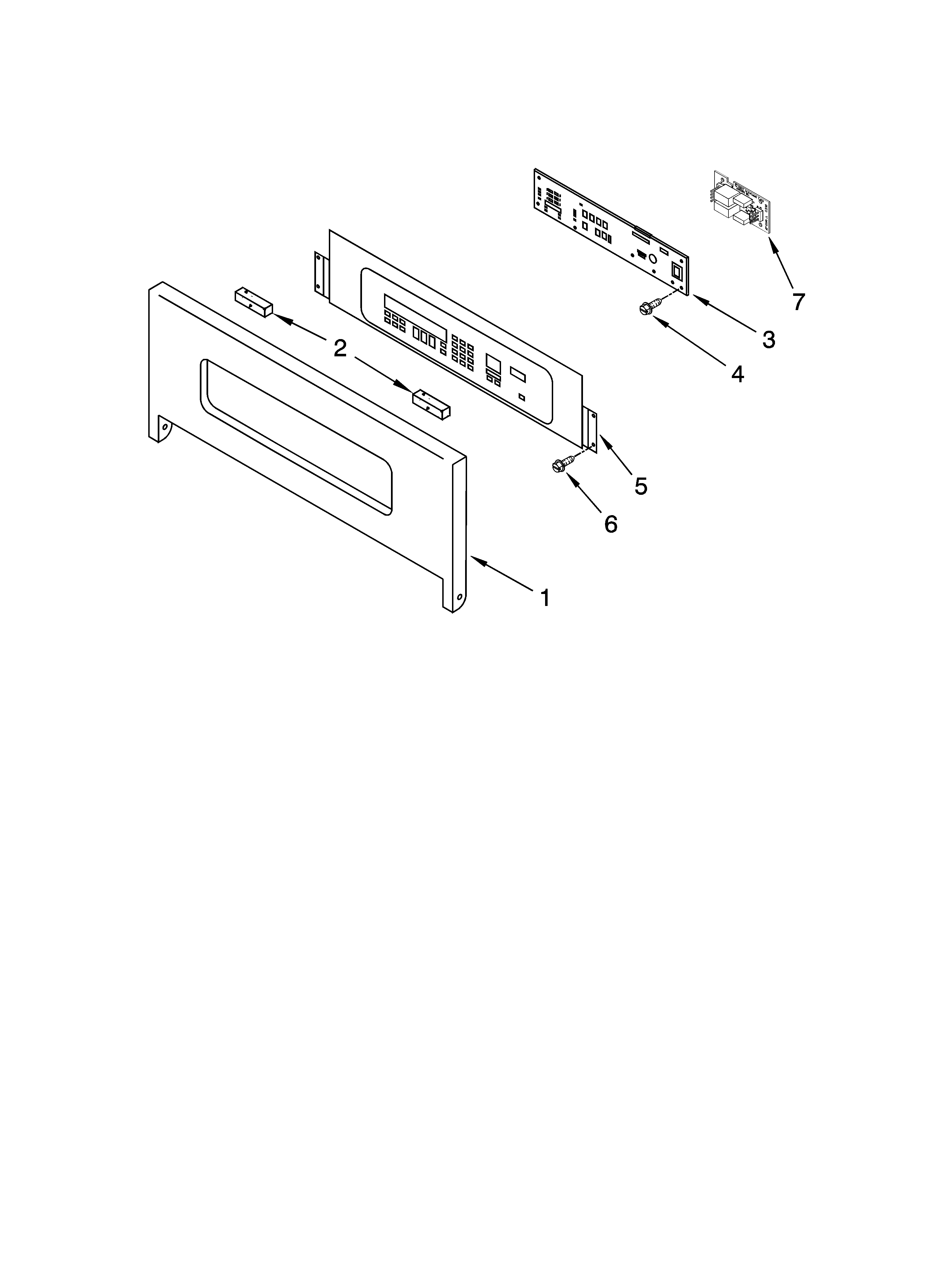 KitchenAid KEBC247VBL00 control panel parts diagram
