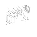 Whirlpool RBD277PVQ00 upper oven door parts diagram