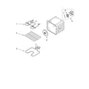 Whirlpool RBD307PVS00 internal oven parts diagram