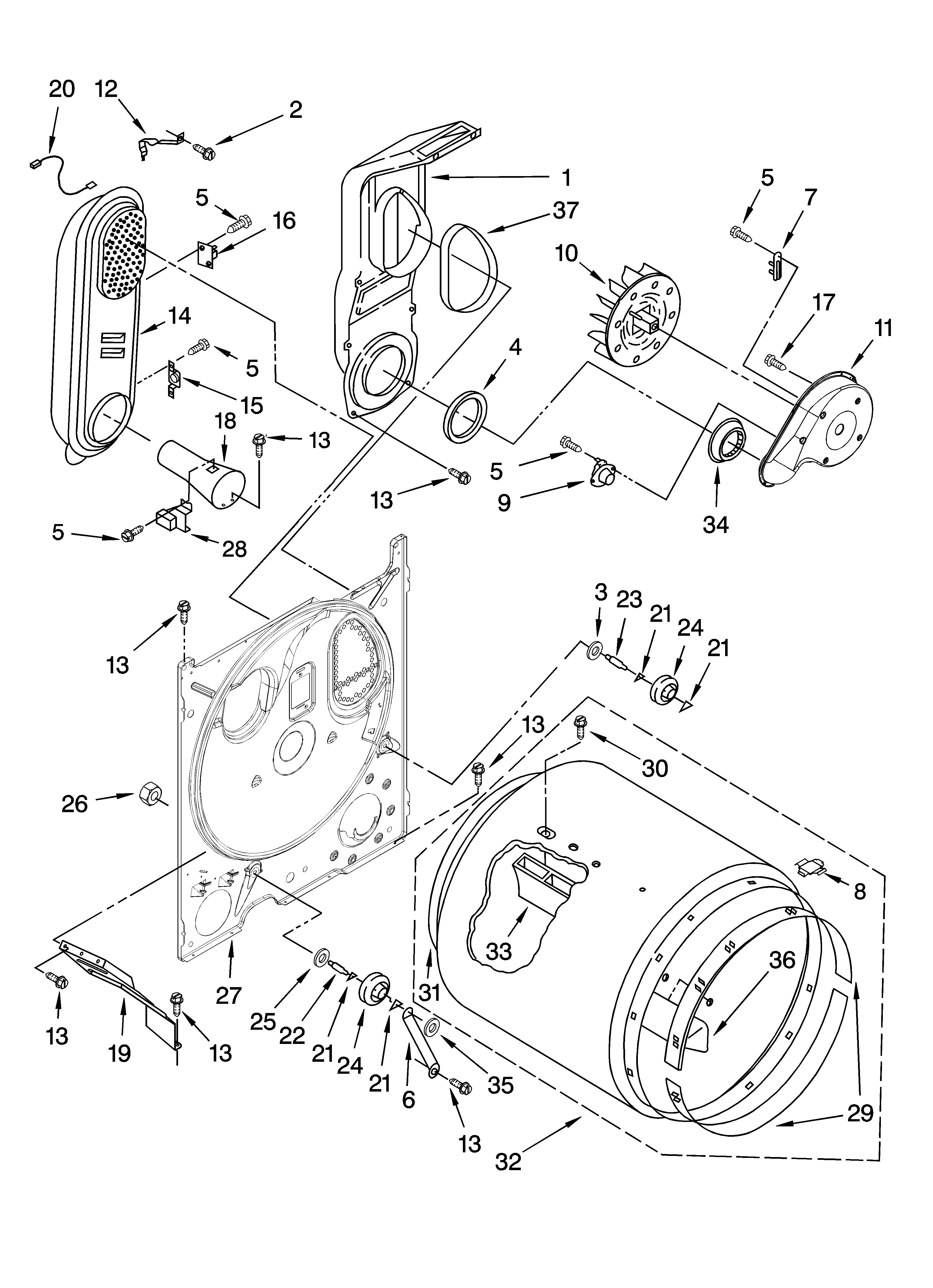 Roper RGD4400VQ0 bulkhead parts diagram