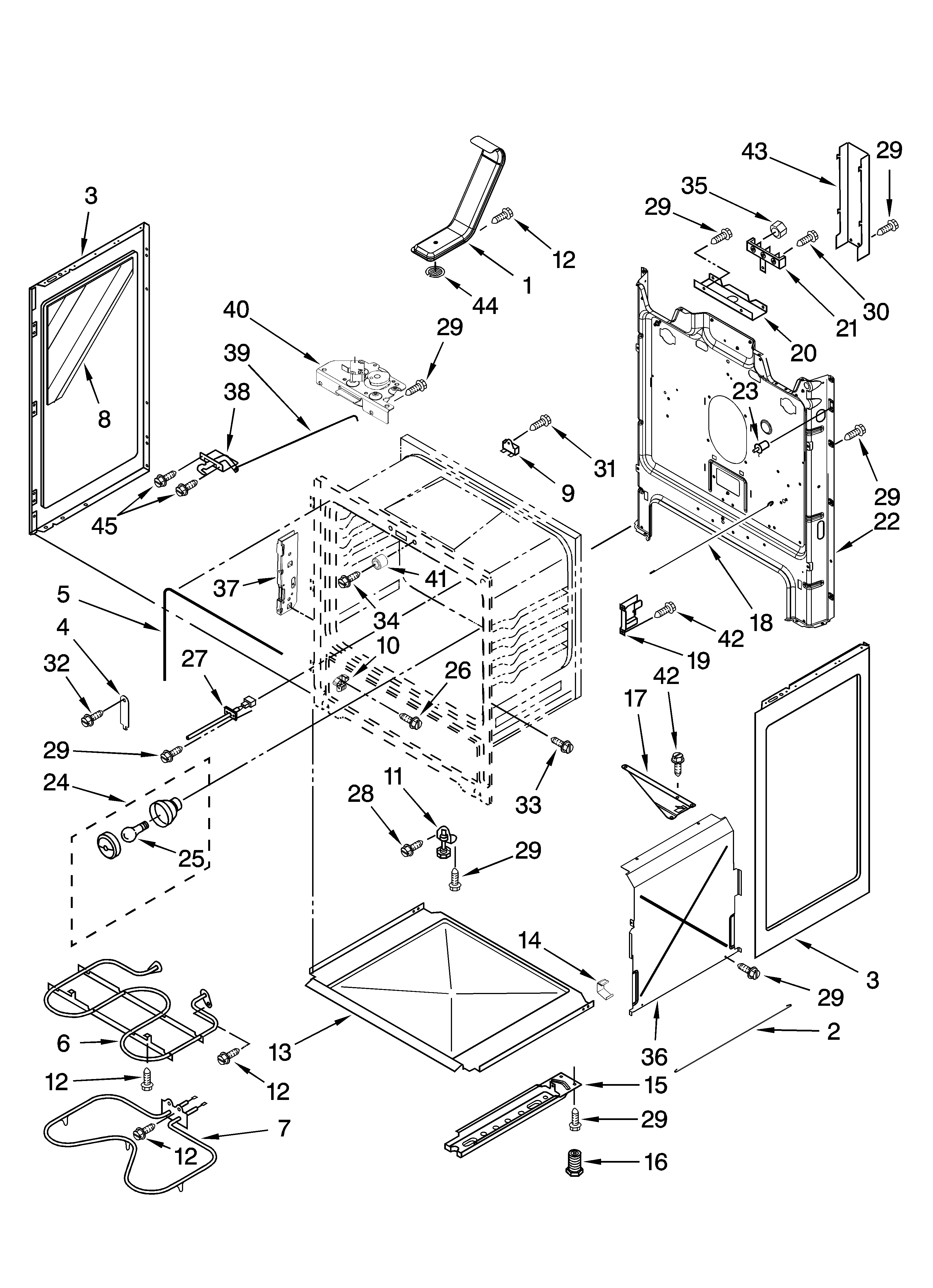 Estate TES356VD0 chassis parts diagram