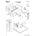 Whirlpool WED5200VQ0 top and console parts diagram