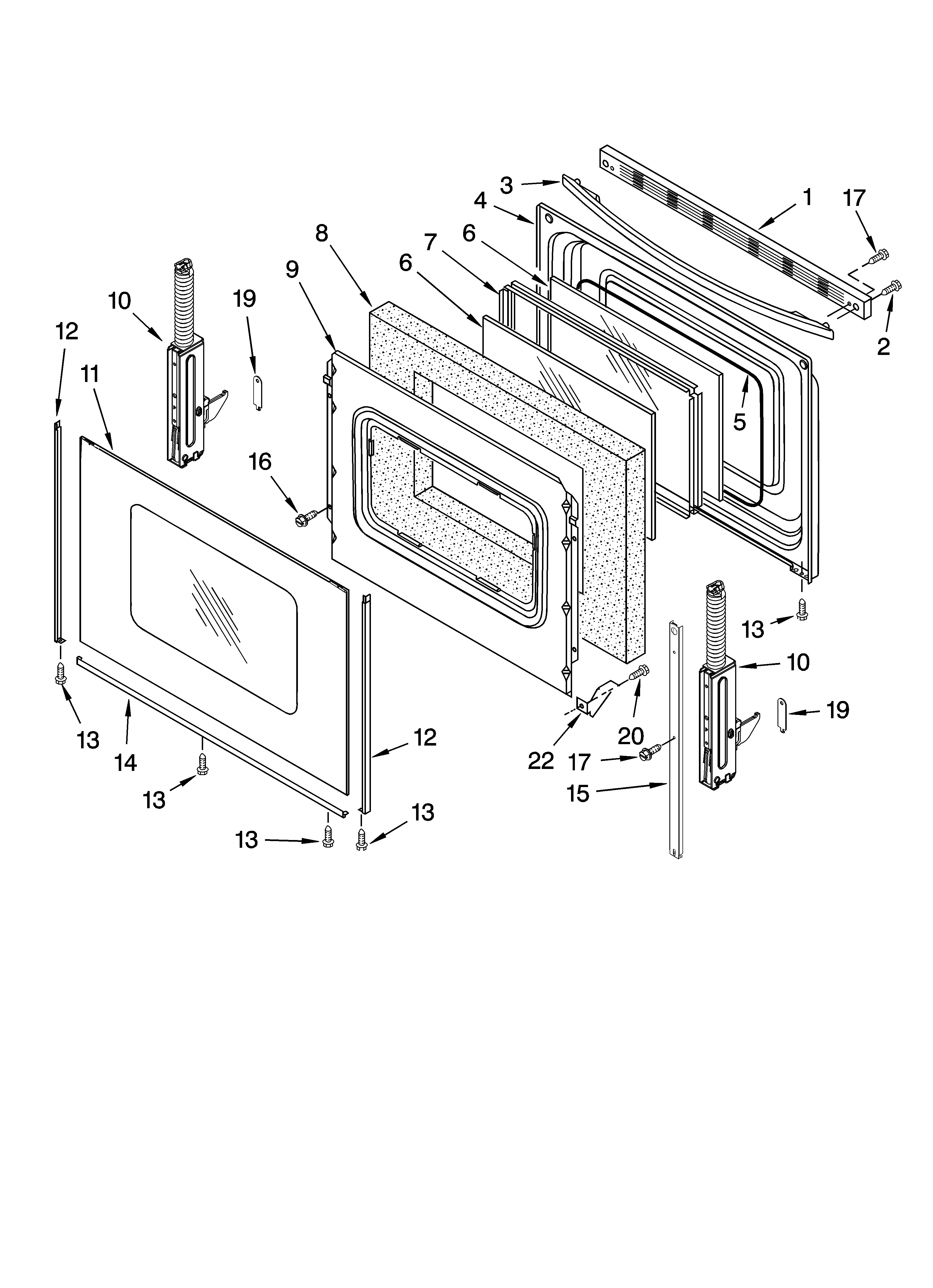 Whirlpool YGFE471LVS0 door parts, optional parts diagram