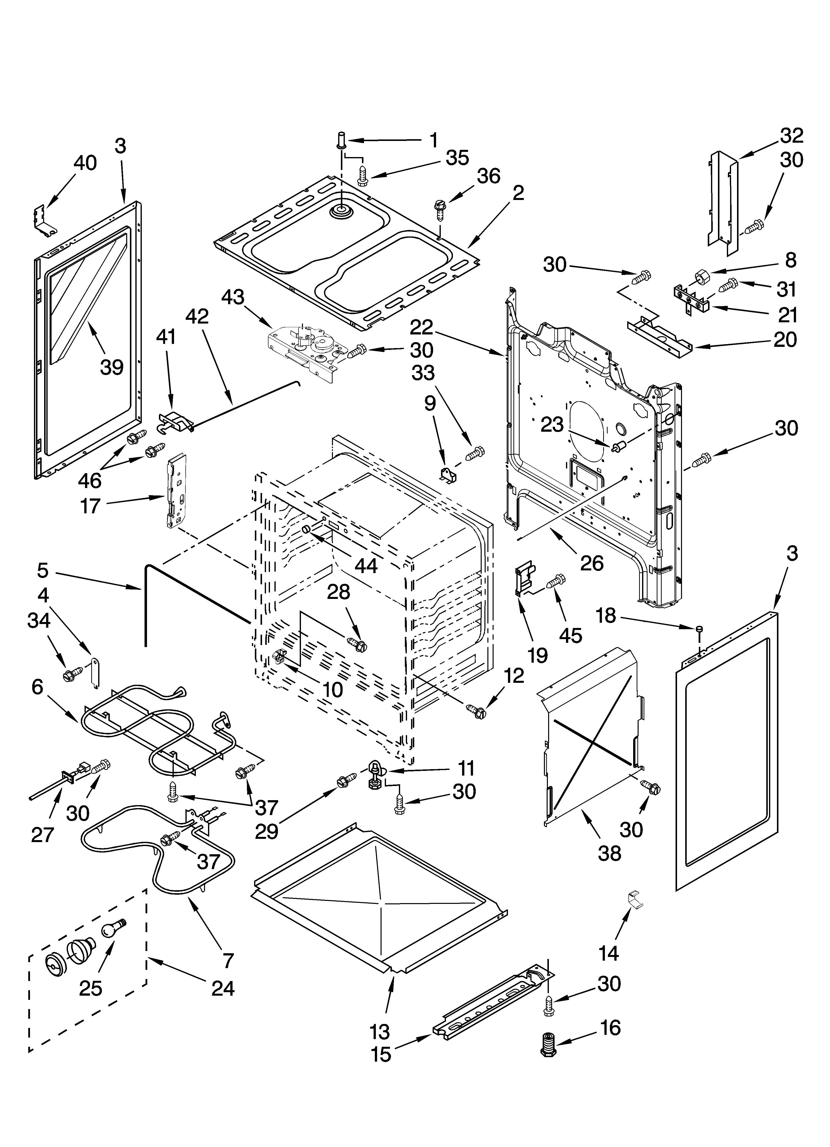 Amana AER5522VAS0 chassis parts diagram