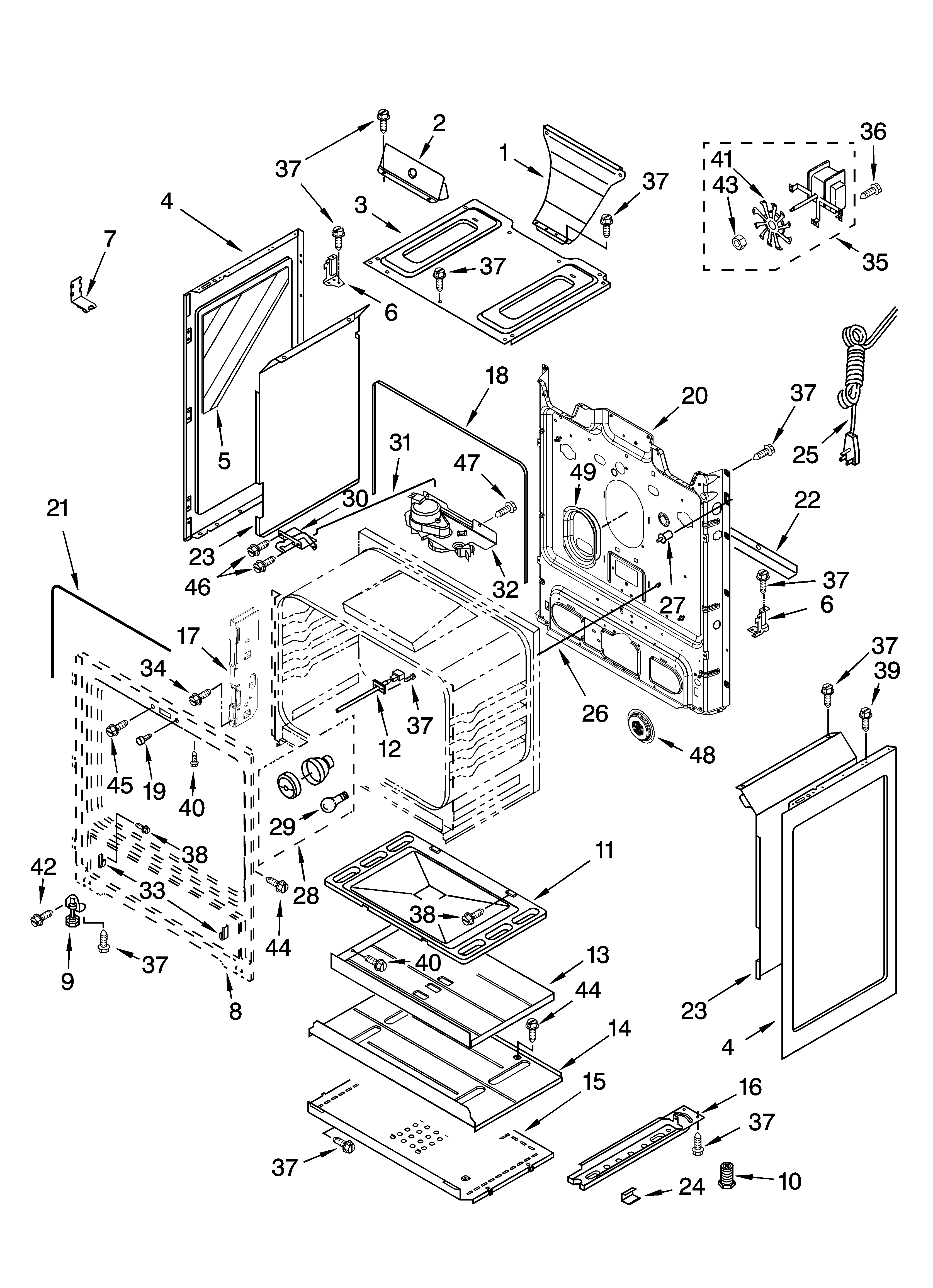 Amana AGR6011VDS0 chassis parts diagram