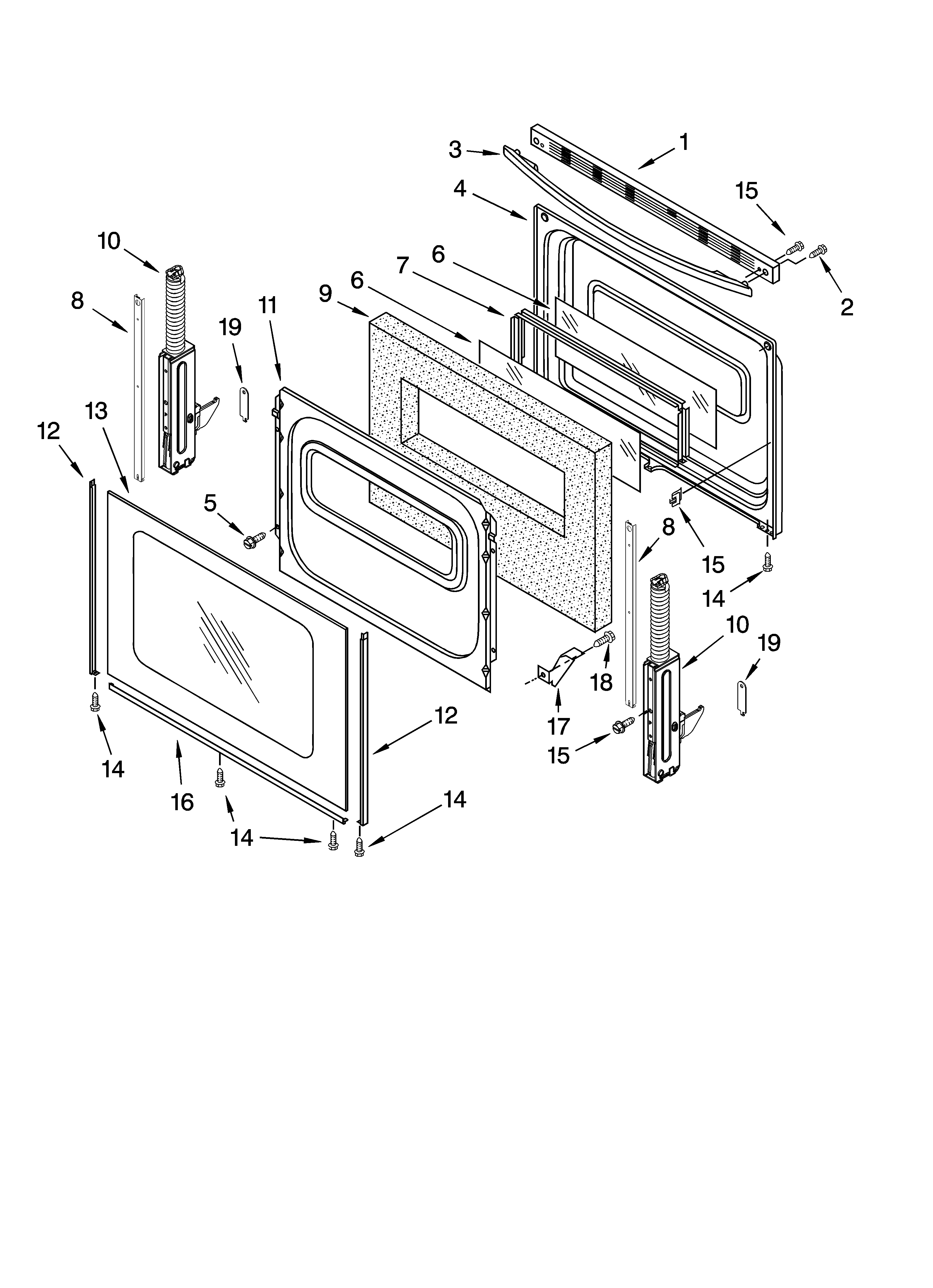 Amana AGR6011VDS0 door parts, optional parts (not included) diagram
