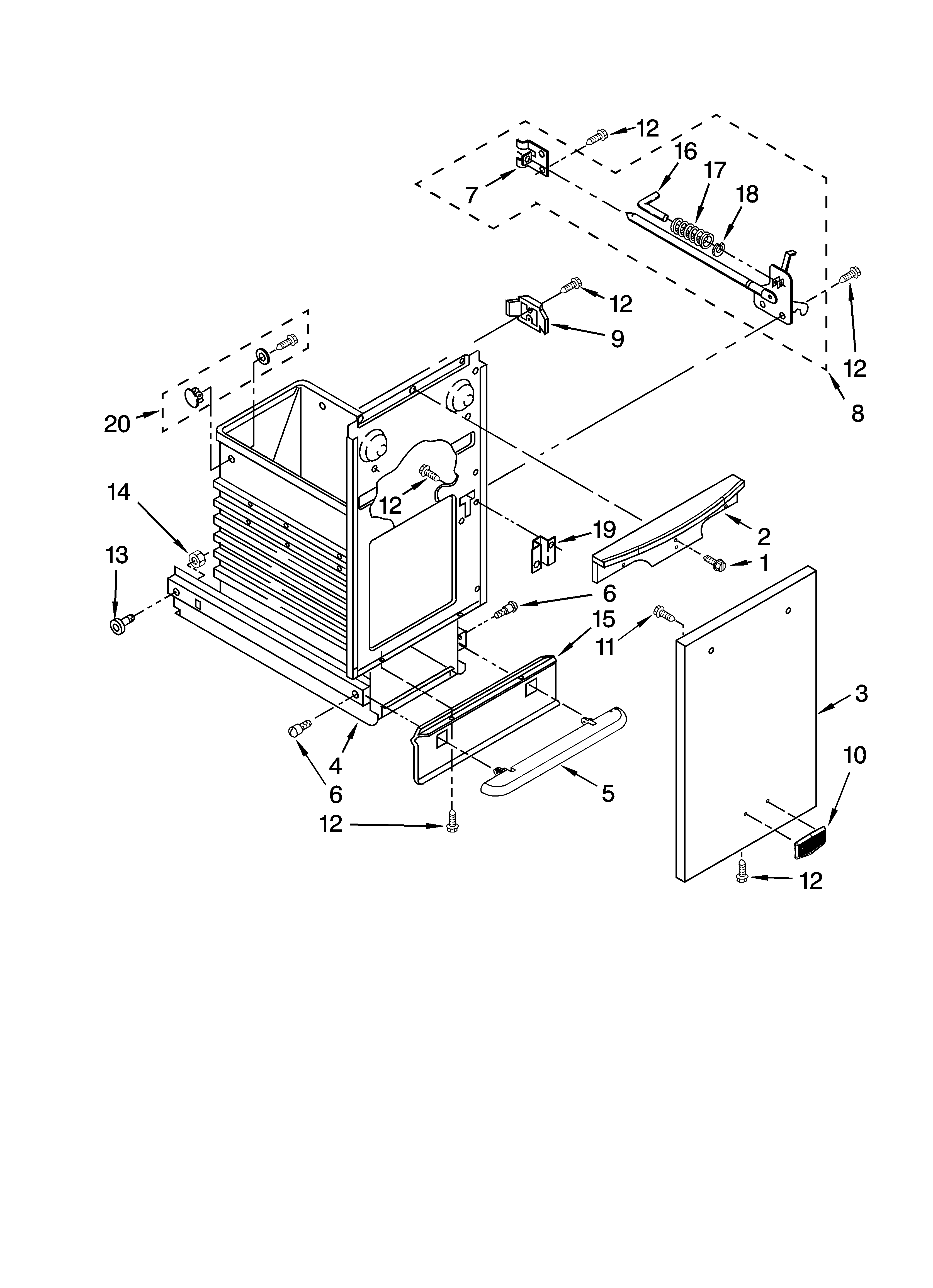 Maytag MTUC7000AWS0 container parts diagram