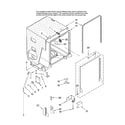 Amana ADB2500AWB40 tub and frame parts diagram