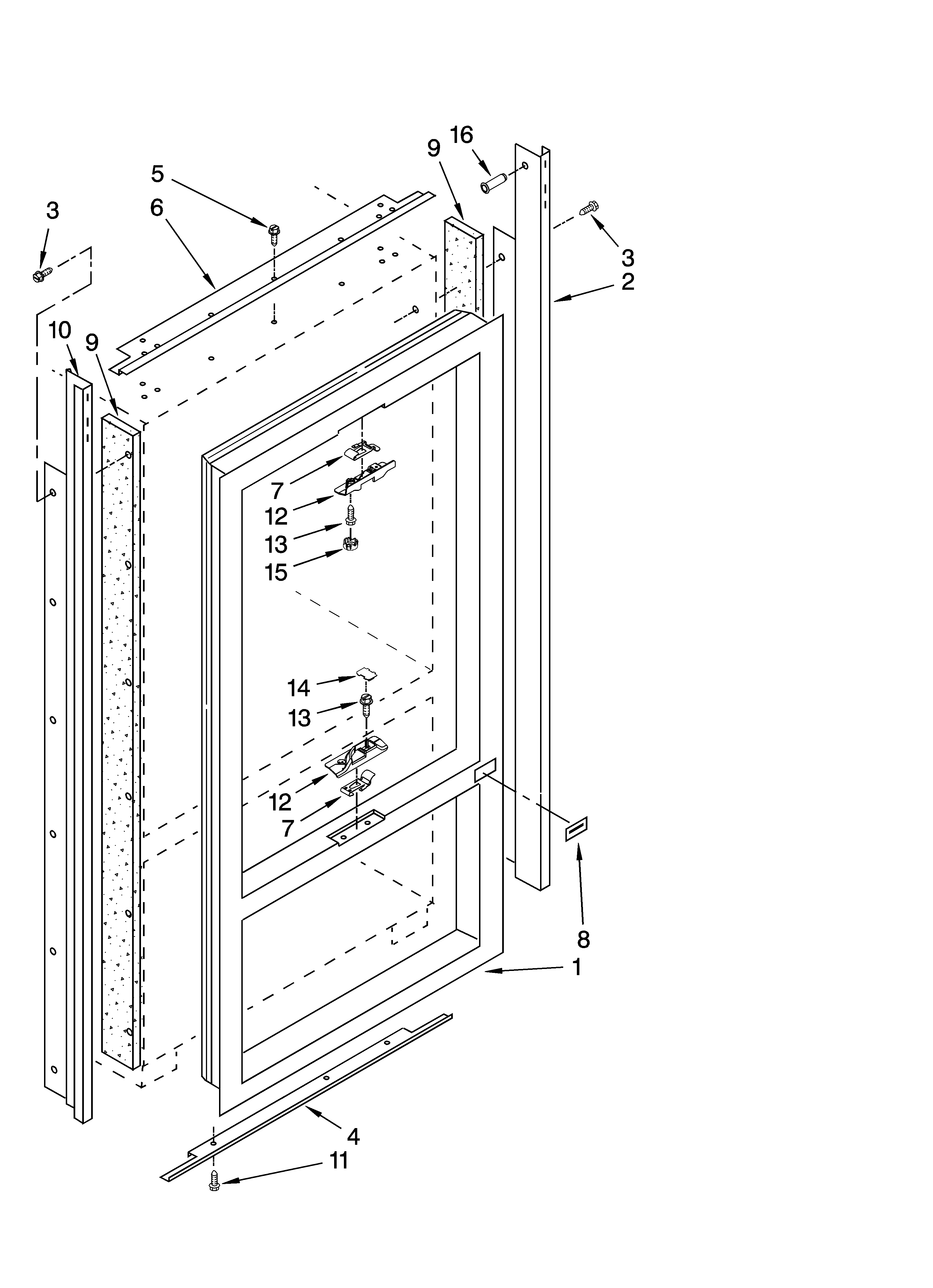 Jenn-Air JF42CXFXDB01 cabinet and breaker trim parts diagram
