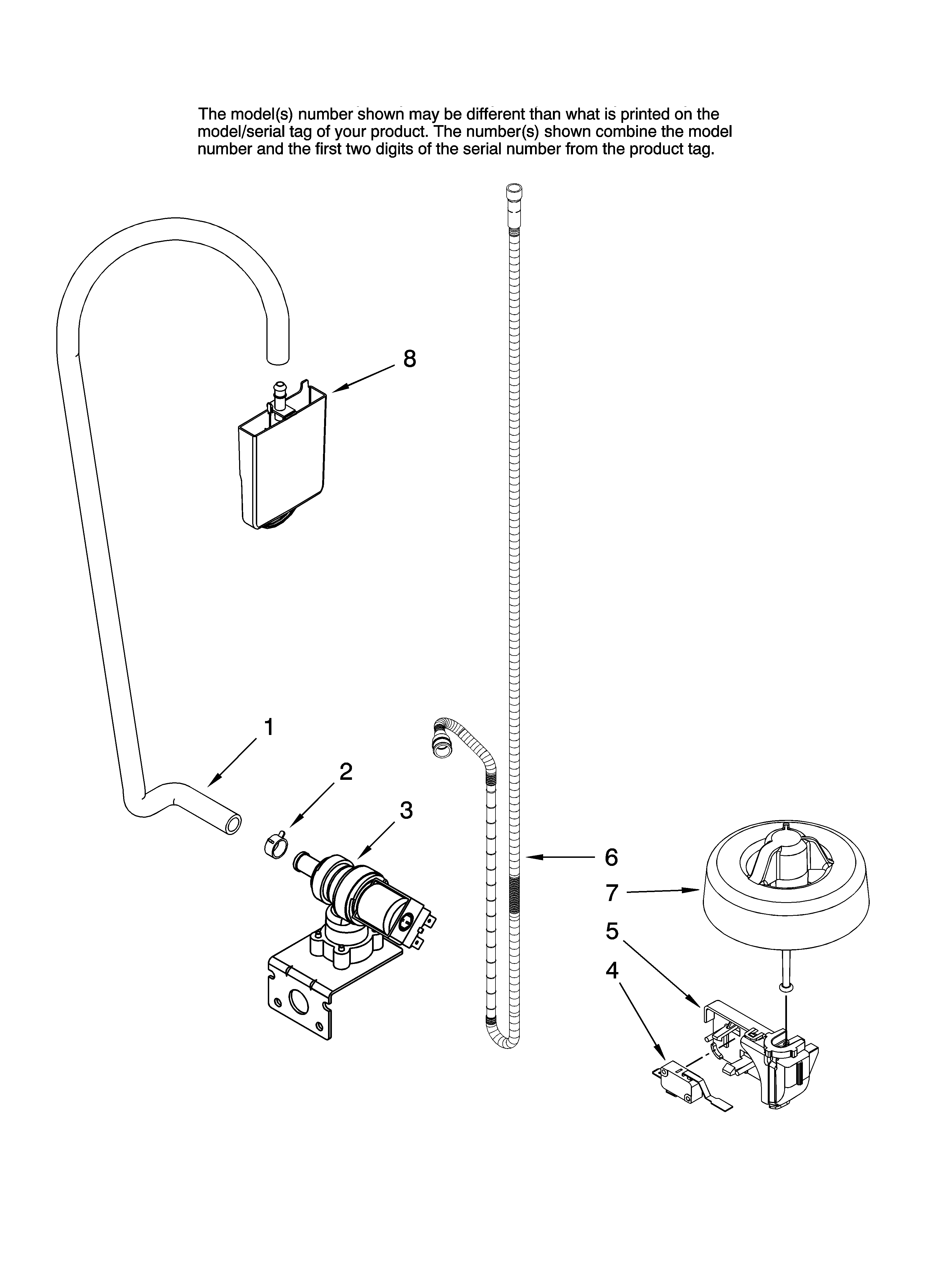 Maytag MDB5651AWB40 fill and overfill parts diagram