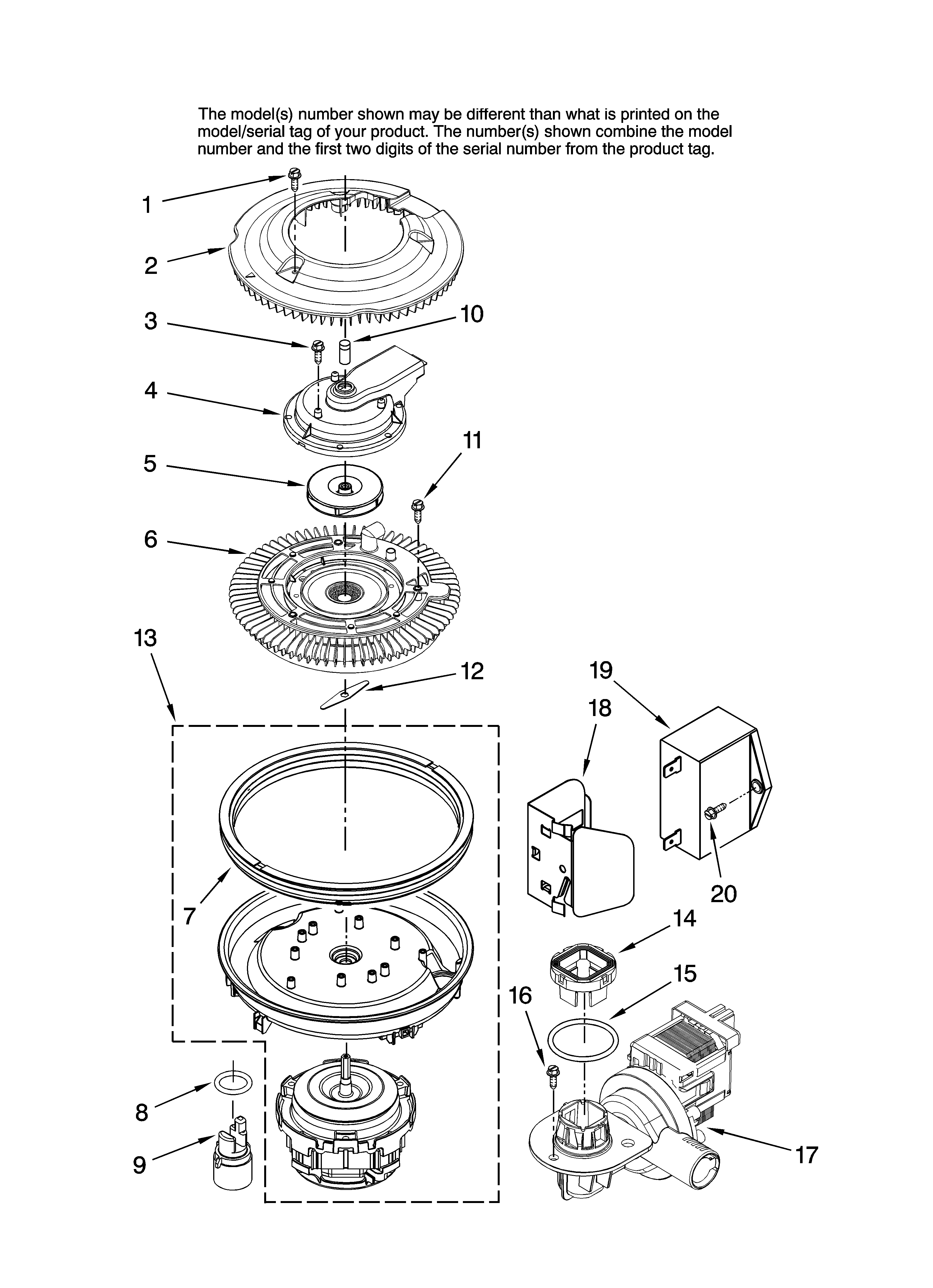 Maytag MDB5651AWB40 pump and motor parts diagram
