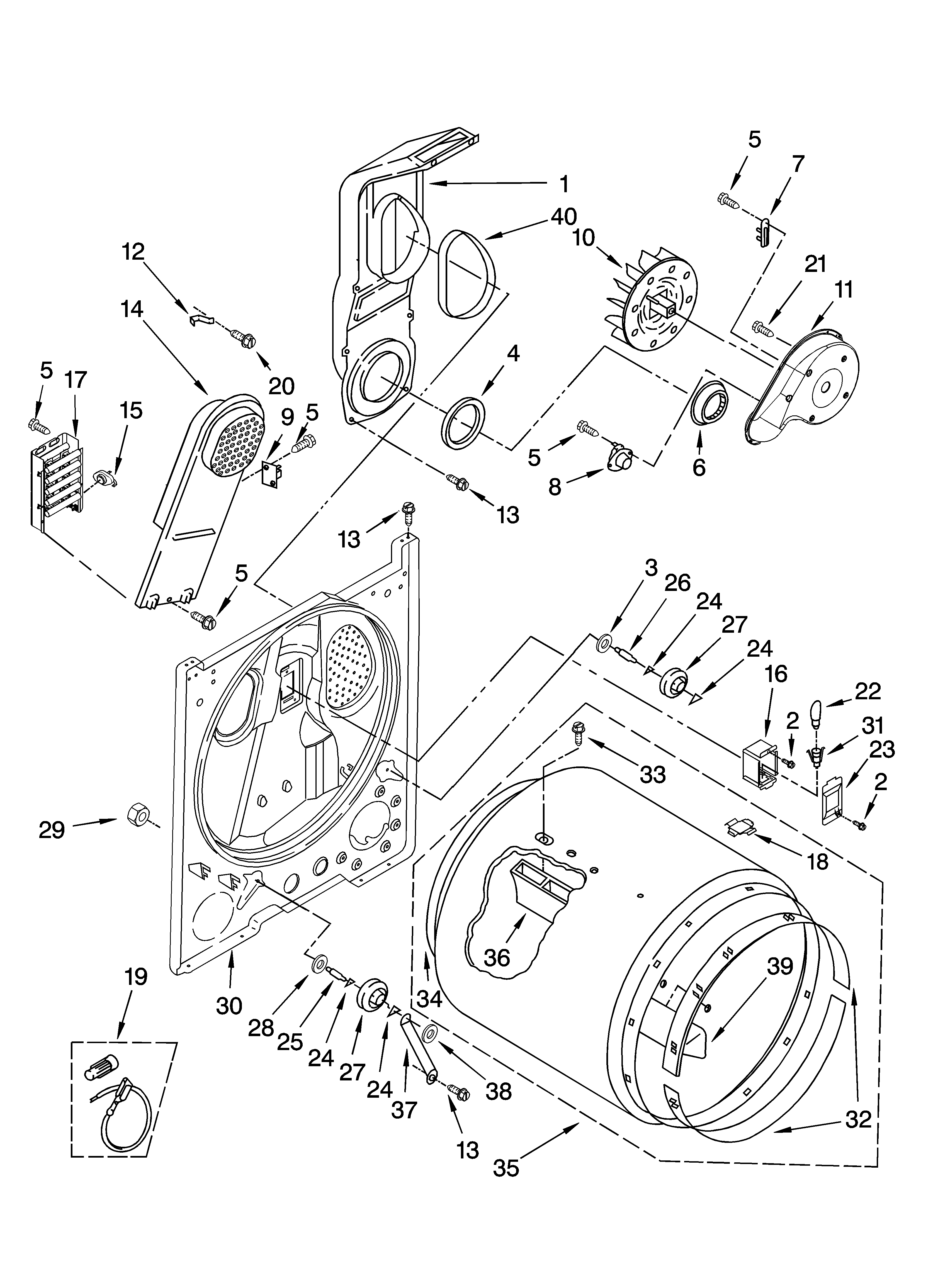 Amana YNED4800VQ0 bulkhead parts, optional parts (not included) diagram