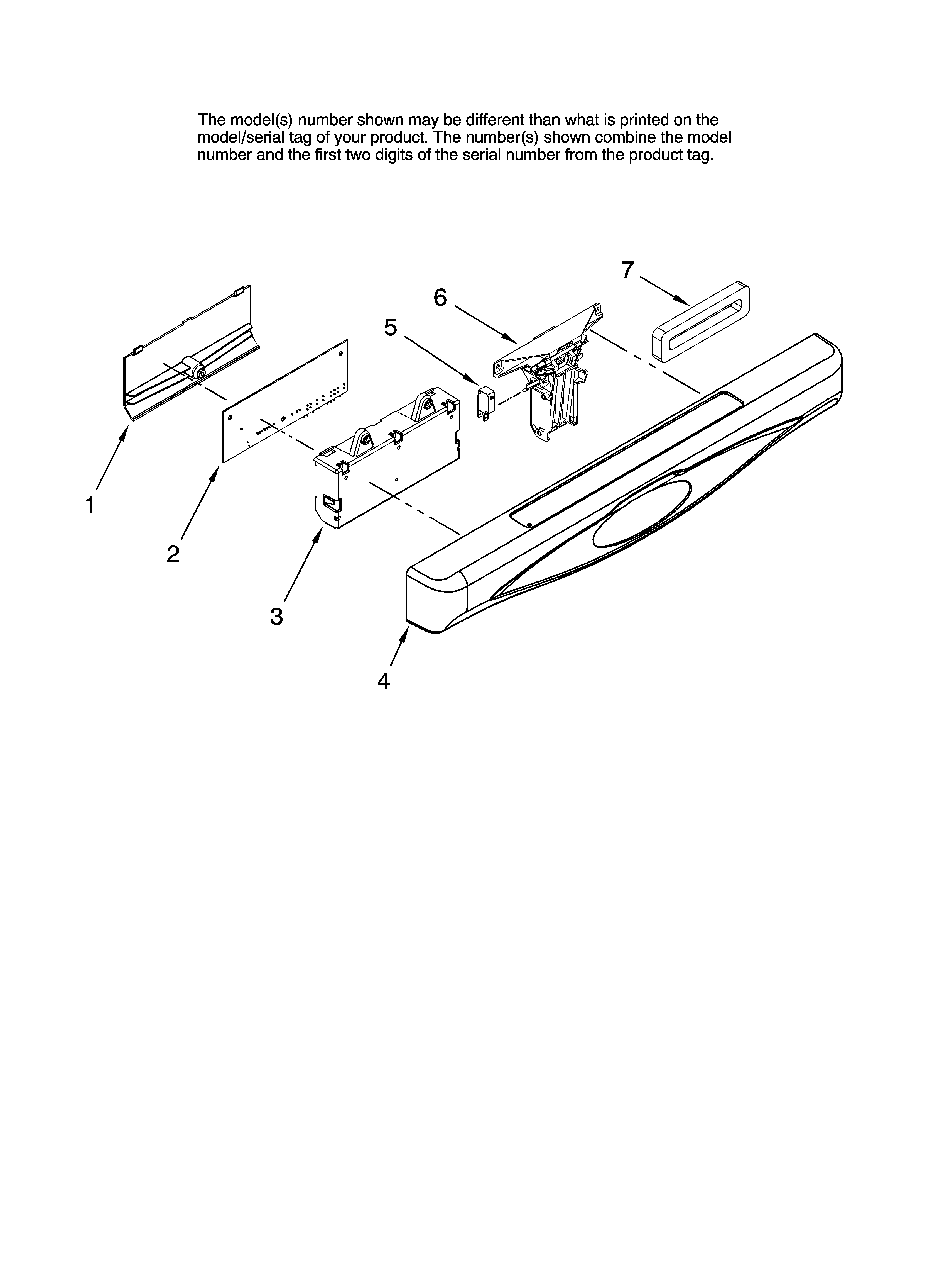 Amana ADB1500AWW46 control panel parts diagram