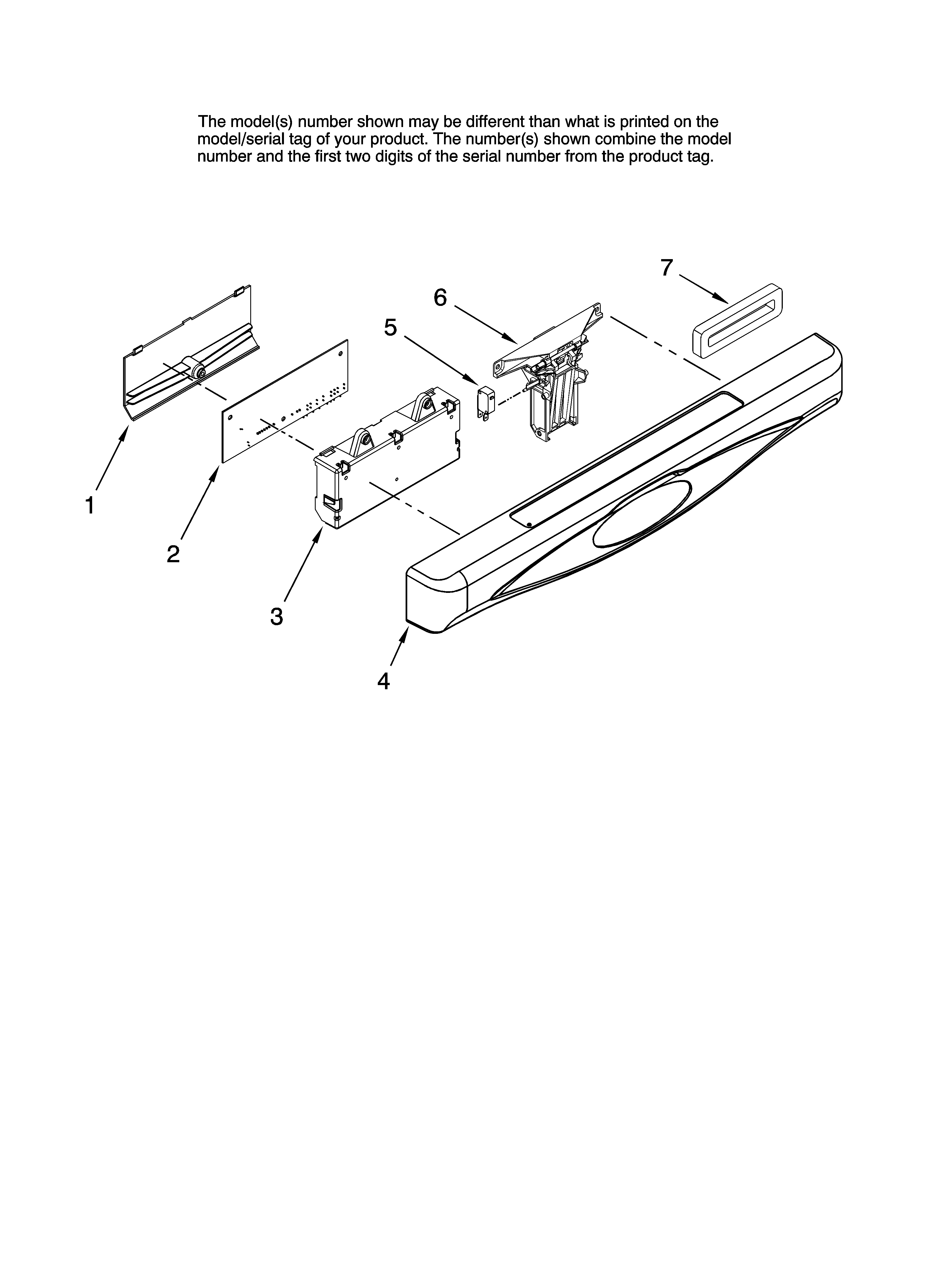 Amana ADB2500AWB46 control panel parts diagram