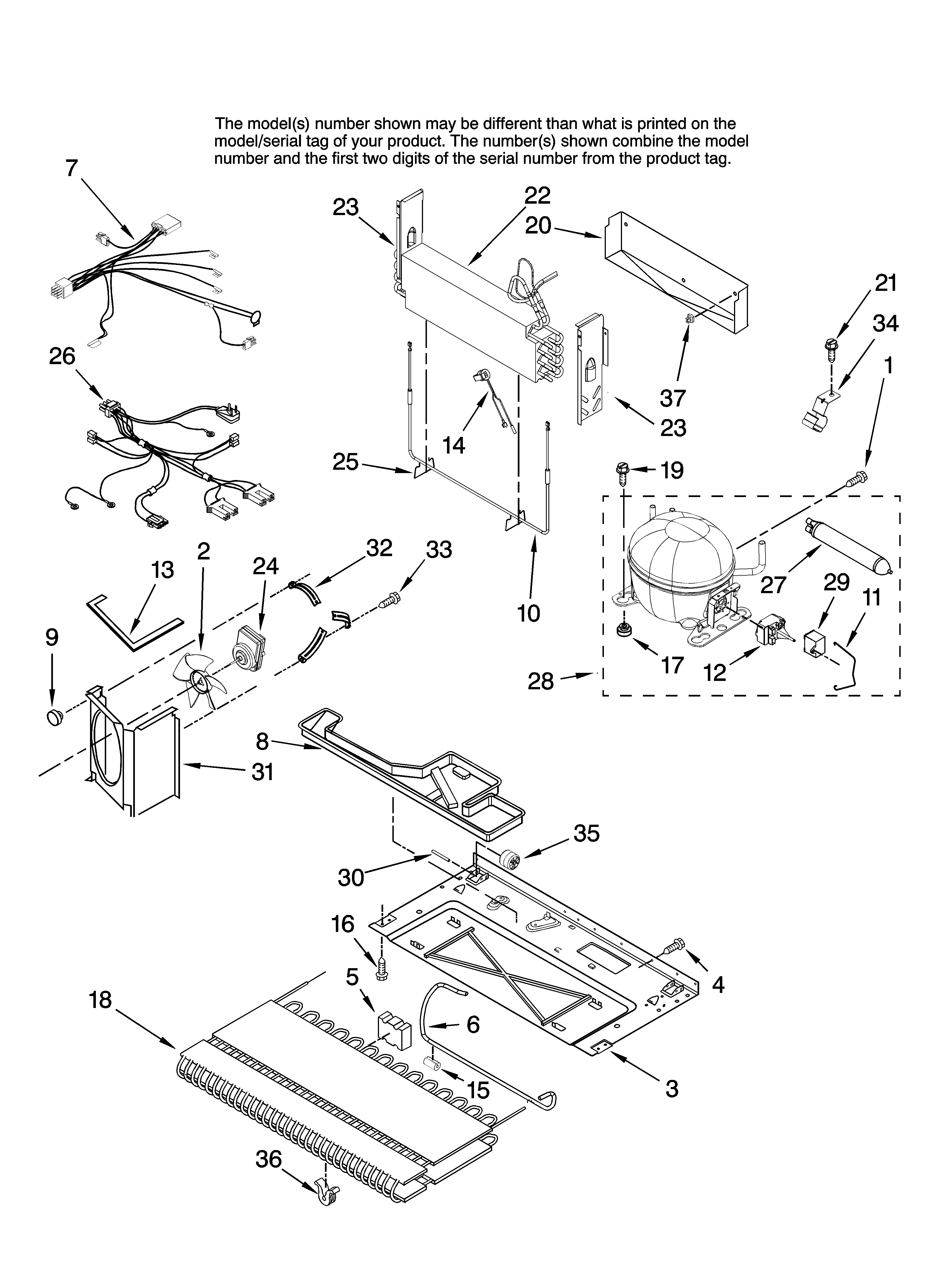 Jenn-Air JFC2290VTB10 unit parts diagram