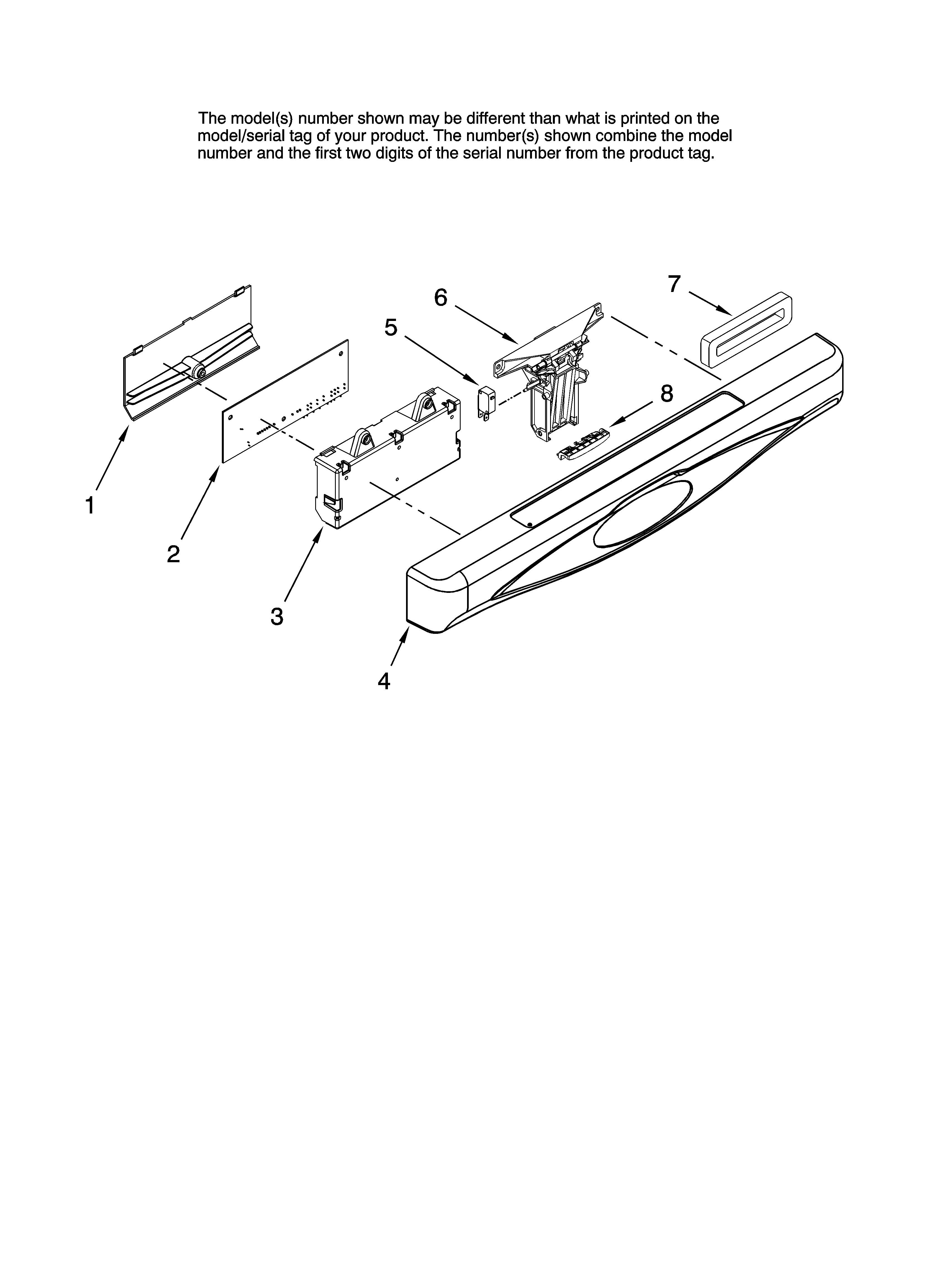 Maytag MDB6601AWS46 control panel parts diagram