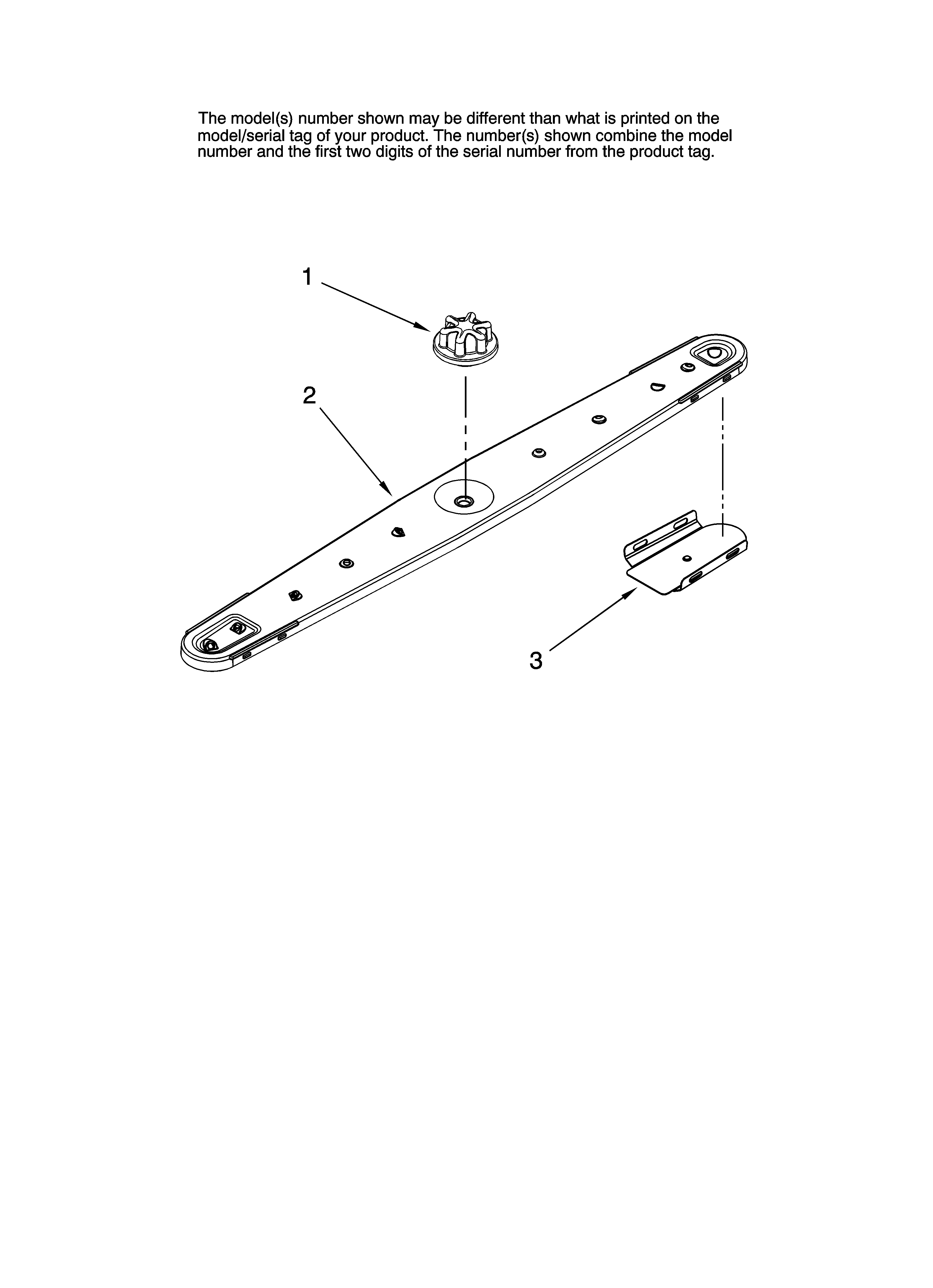 Maytag MDB6601AWS46 lower washarm parts diagram