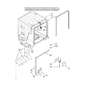 Maytag MDB4651AWB40 tub and frame parts diagram