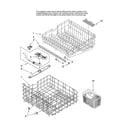 Maytag MDB4651AWB40 upper and lower rack parts diagram