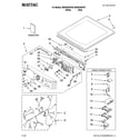 Maytag MGDE300VF0 top and console parts diagram