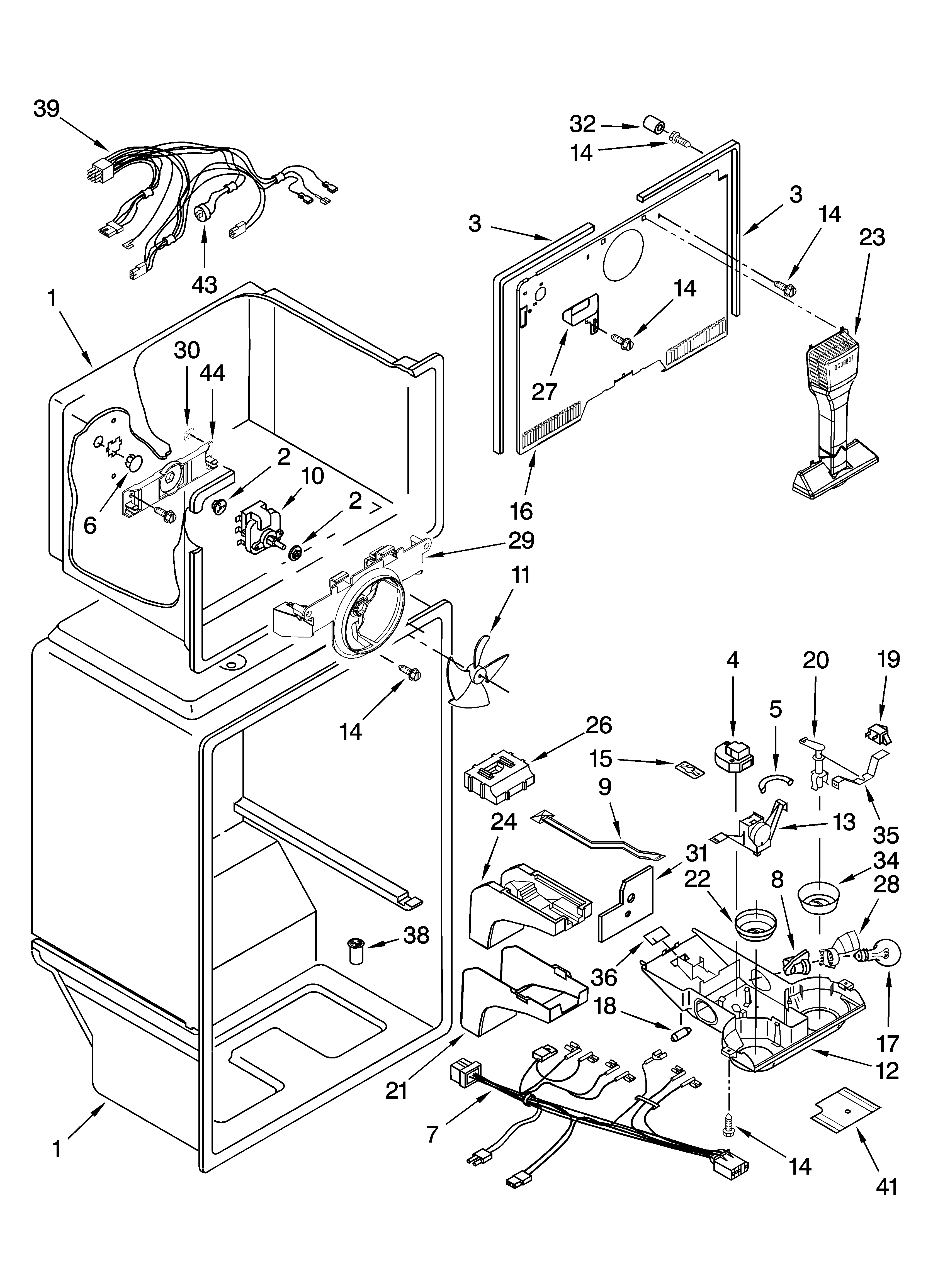 Whirlpool 8ET1FTKXKT07 liner parts diagram