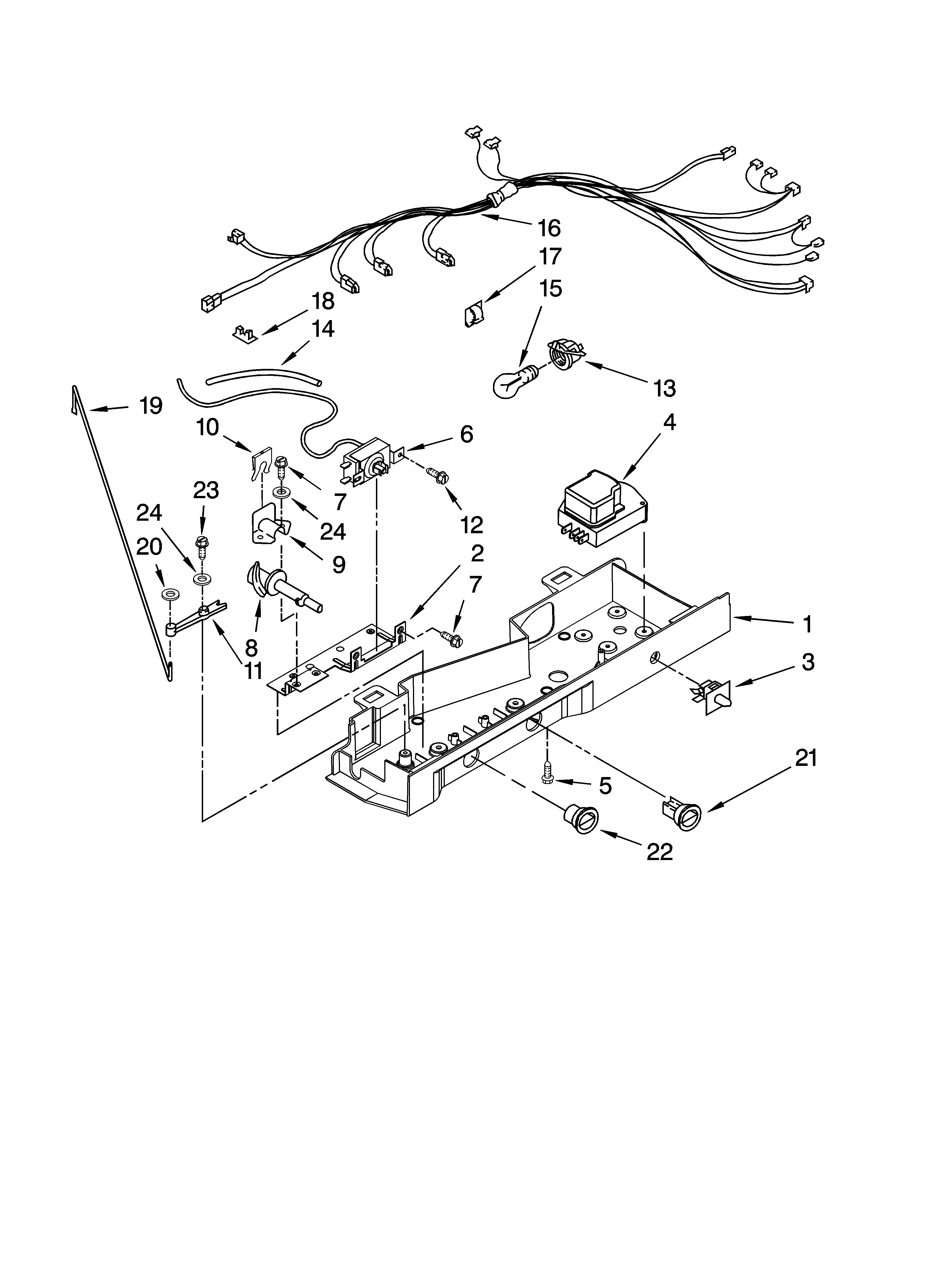 Whirlpool ED5JHEXTB10 control parts diagram