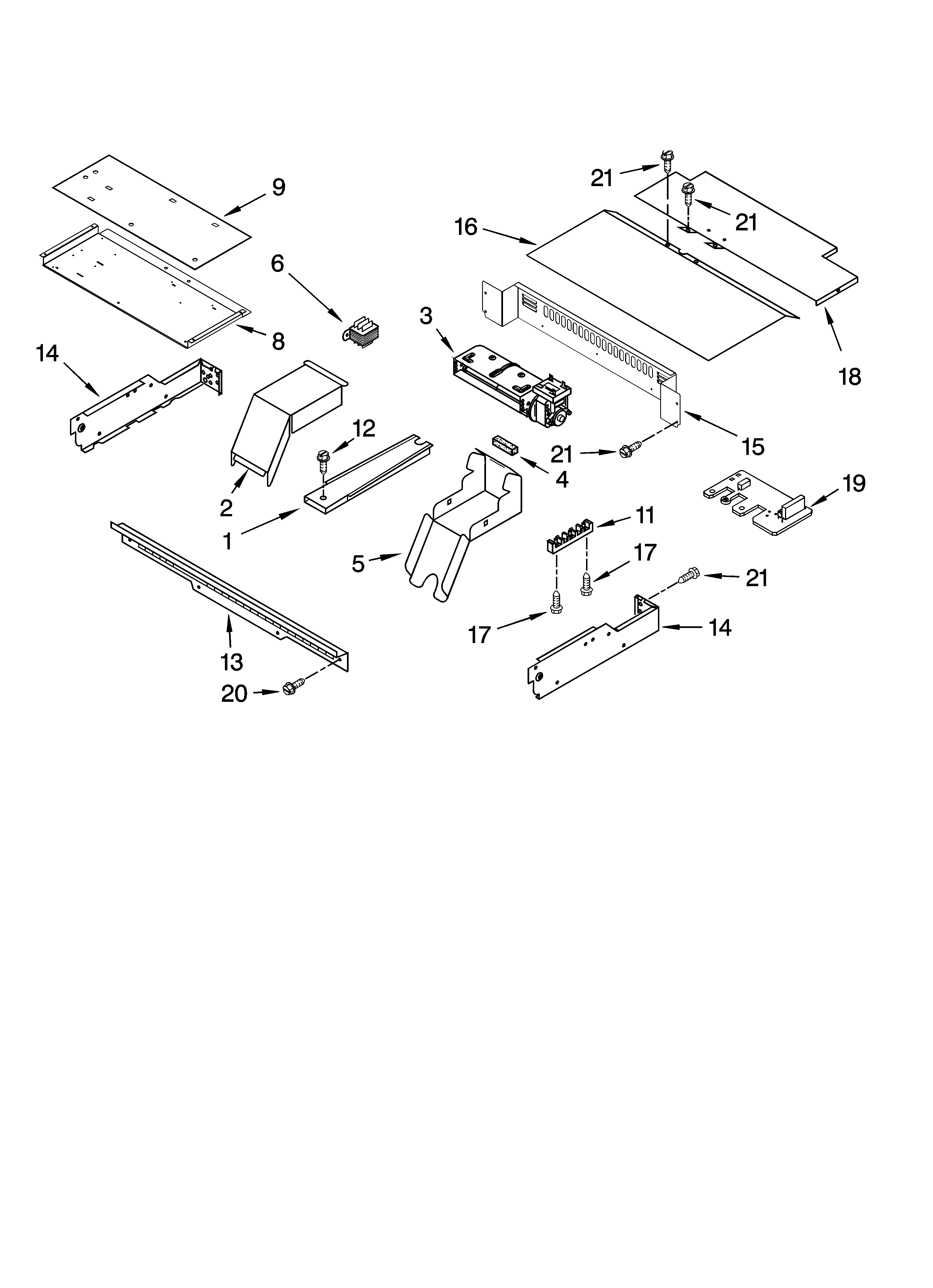 Ikea IBS330PRS04 top venting parts, optional parts (not included) diagram