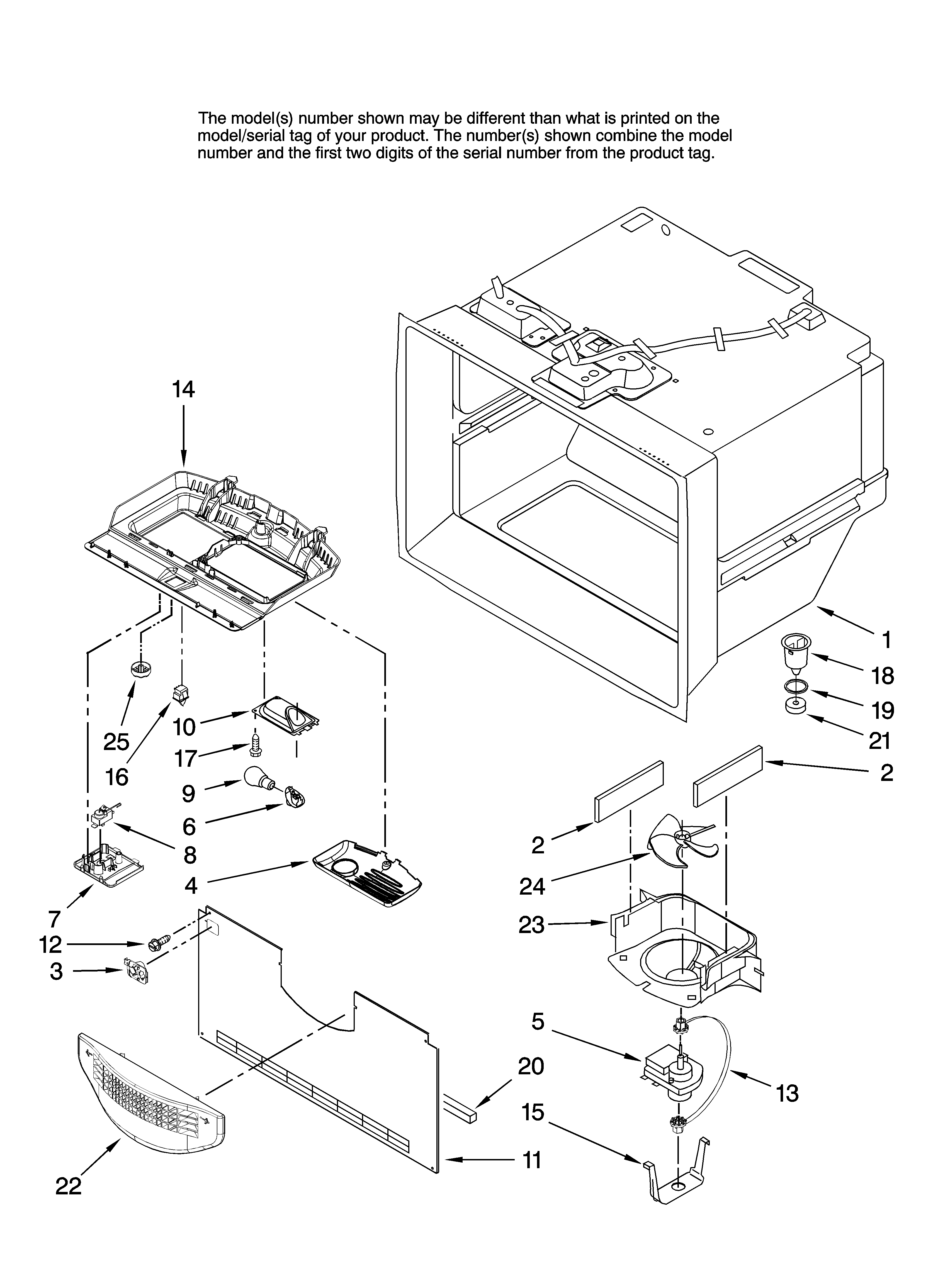 Inglis ITB19330Q10 freezer liner parts diagram