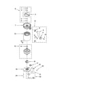 KitchenAid KCDI075V0 upper housing and motor parts diagram