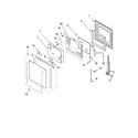 KitchenAid KEBC167MSS04 oven door parts diagram