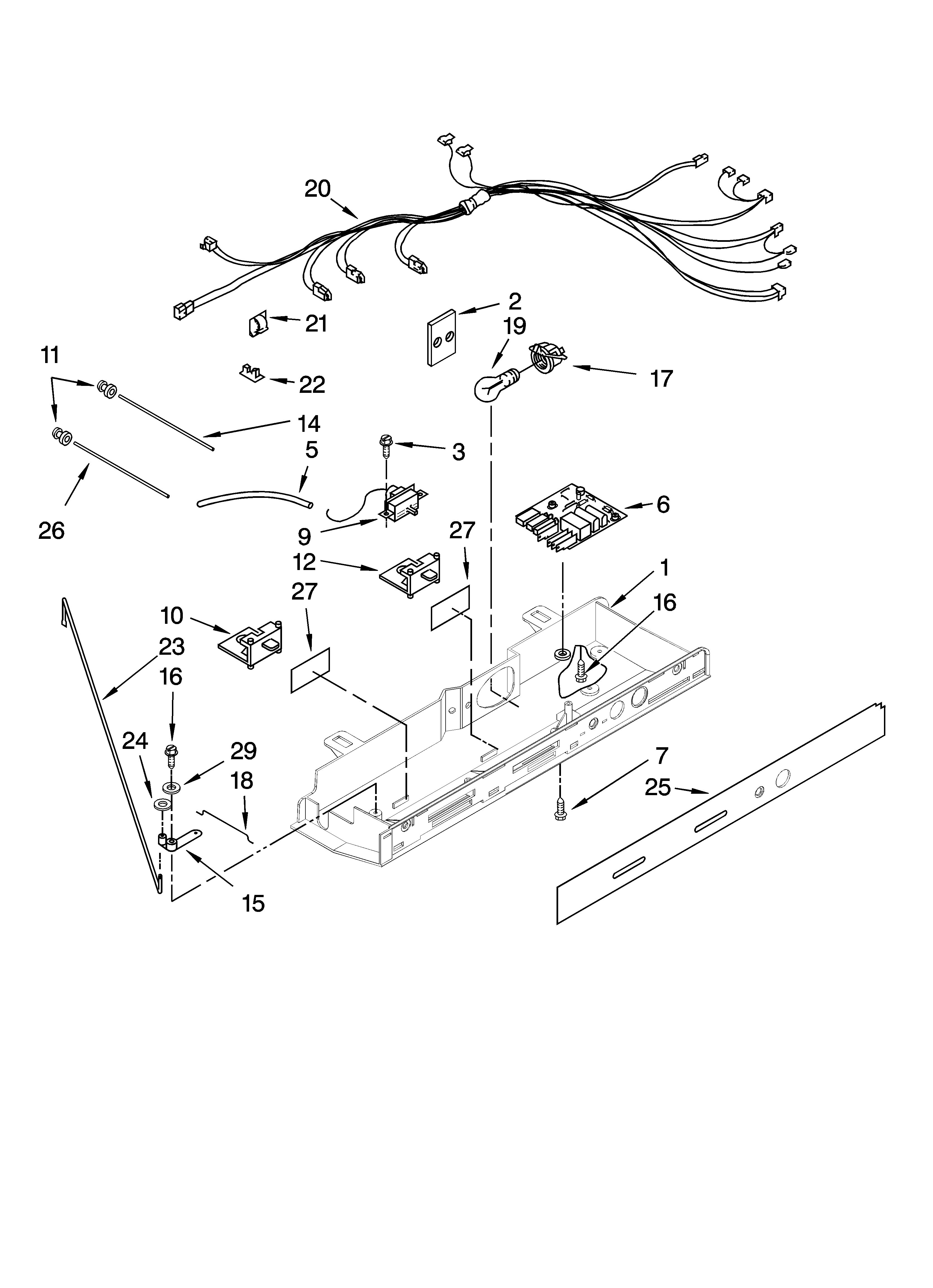 KitchenAid KSRX25FTSS00 control parts diagram