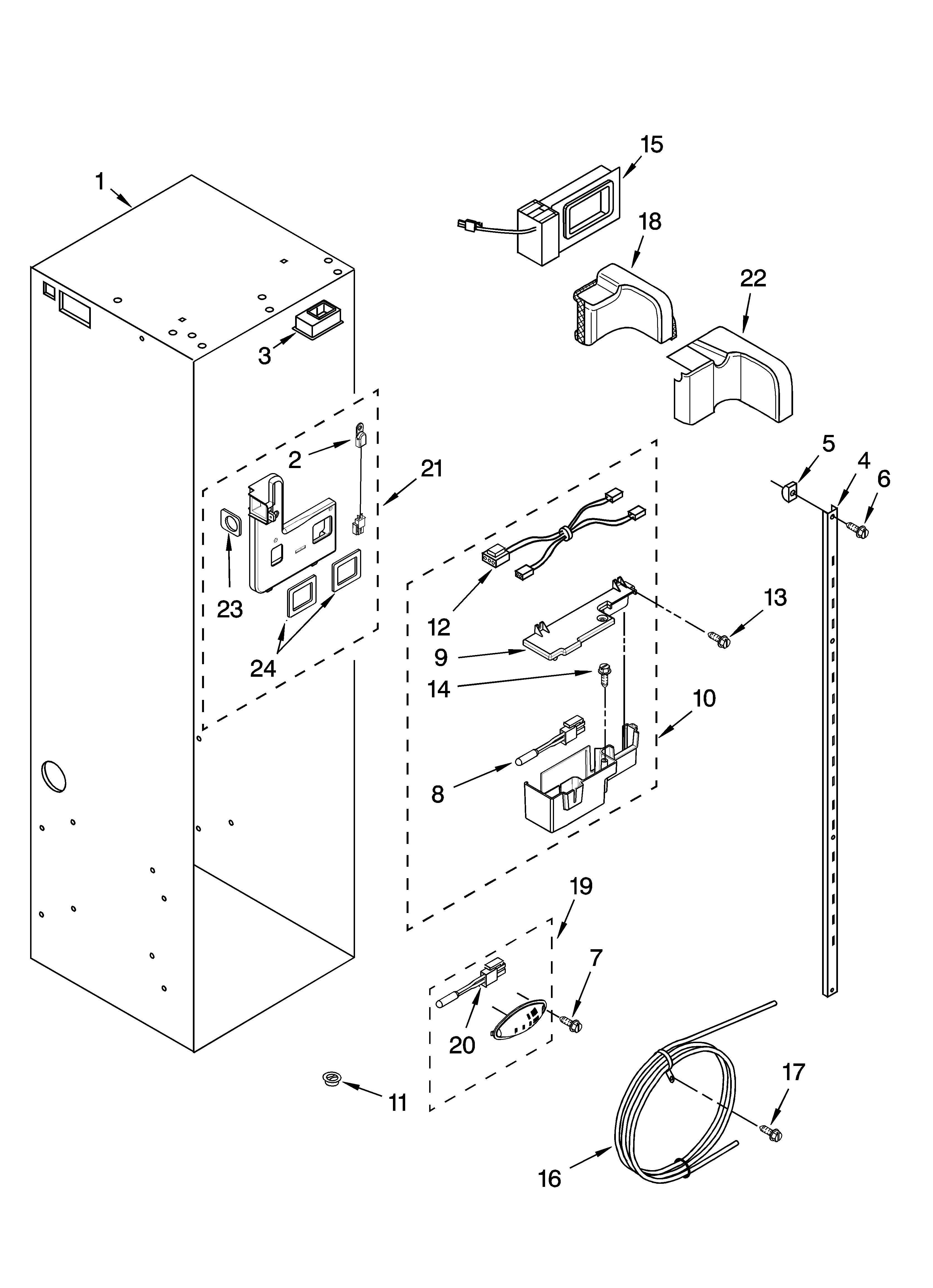 KitchenAid KSSC42QTS03 refrigerator liner parts diagram