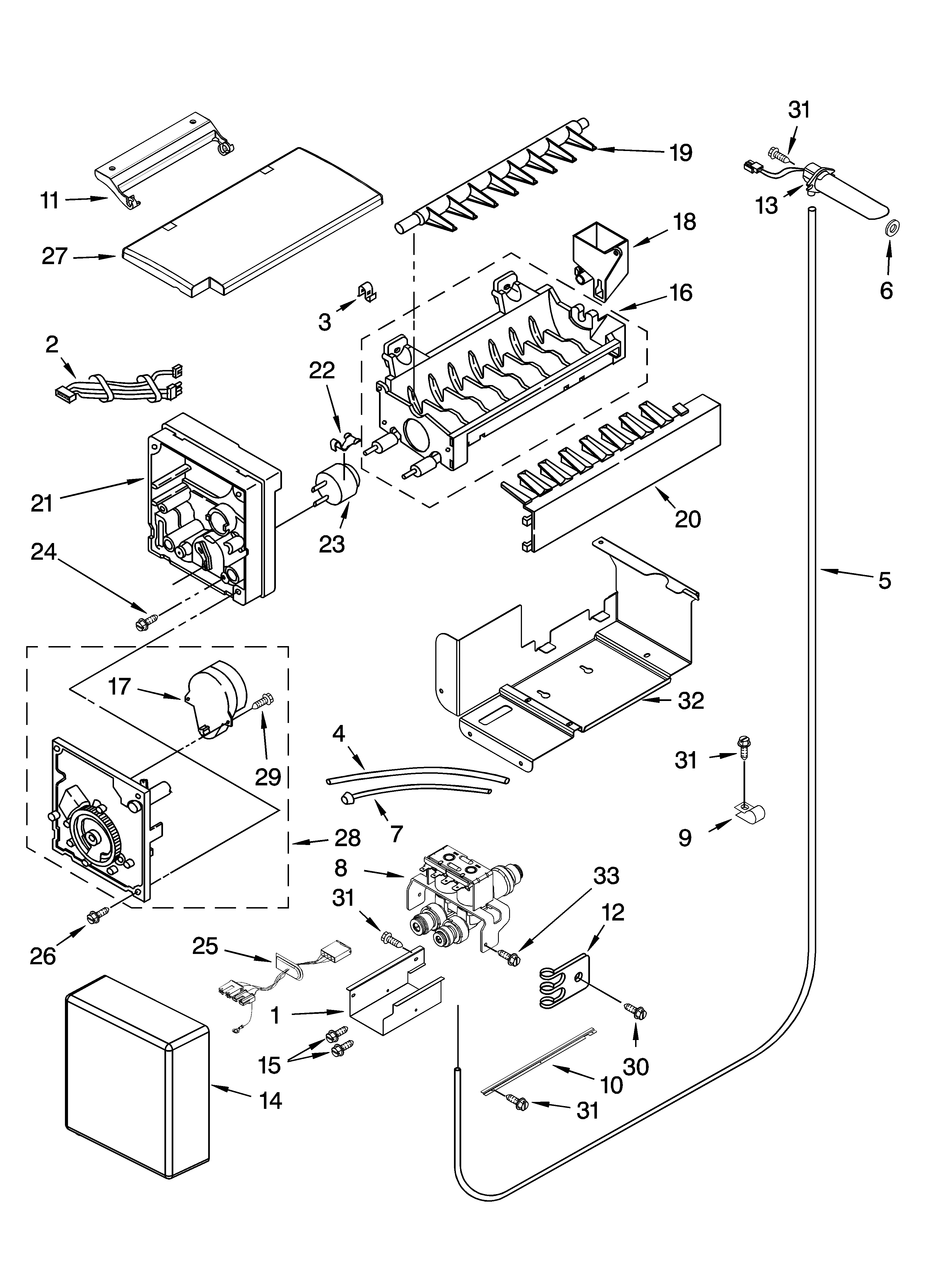 KitchenAid KSSC42QTS03 icemaker parts diagram