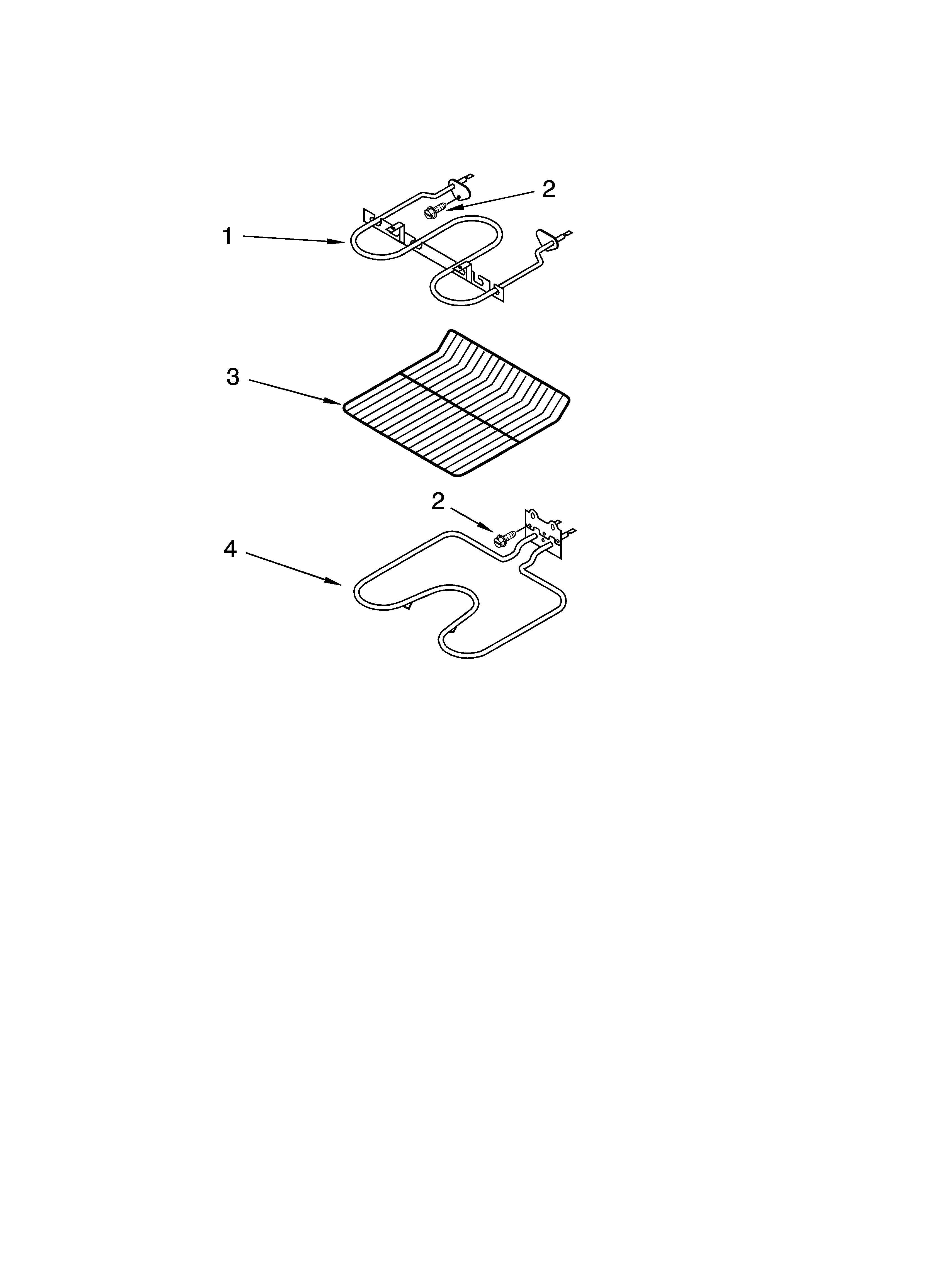 Whirlpool RBS245PRT03 internal oven parts diagram